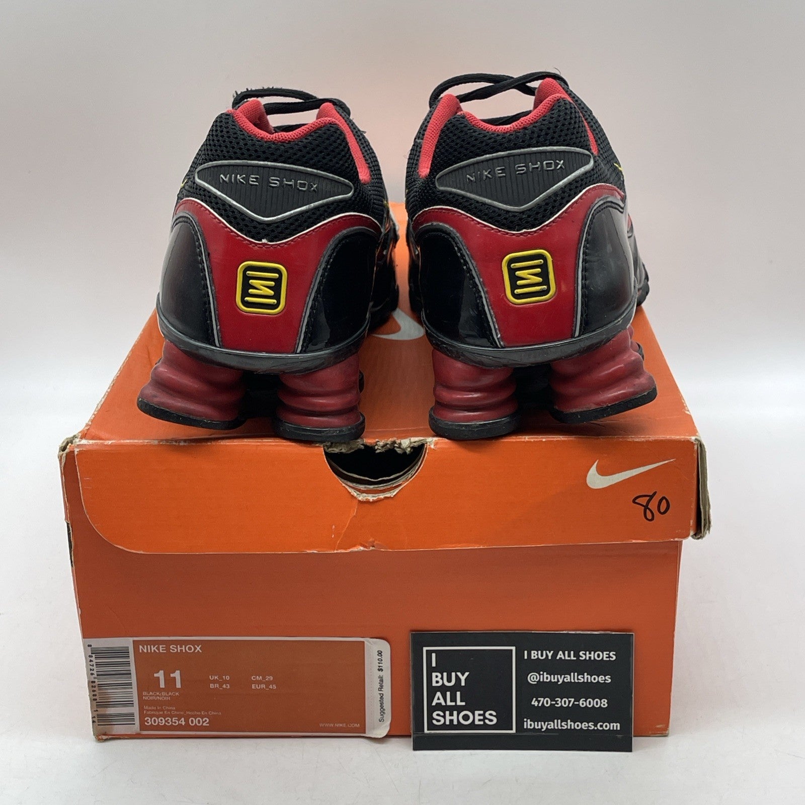 Size 11 - Nike Shox Black Gum (309354-002)