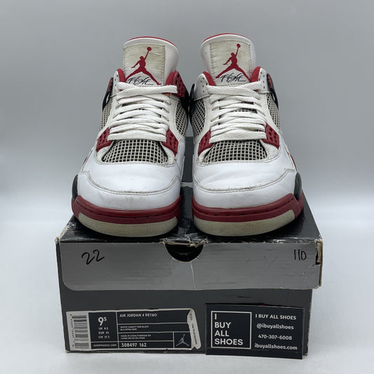 Size 9.5 - Air Jordan 4 Retro Mars Blackmon White Red Leather (308497-162)