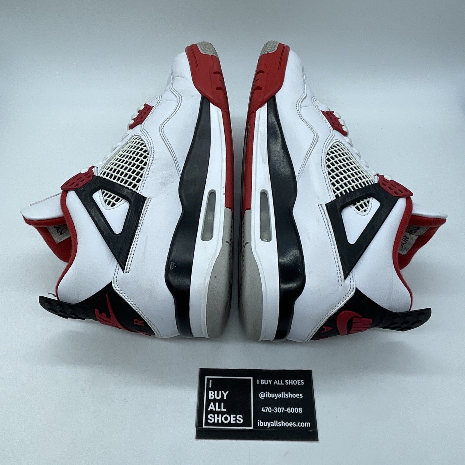 Size 10 - Jordan 4 Retro OG Mid Fire Red Black White Leather (DC7770-160)