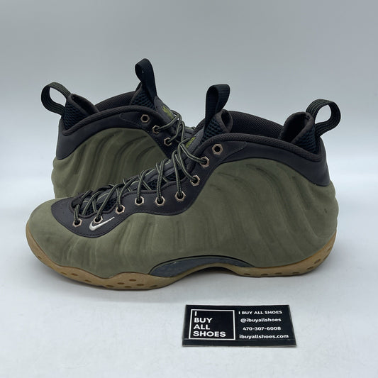 Size 10 - Nike Air Foamposite One PRM Olive Green Brown Suede (575420-200)