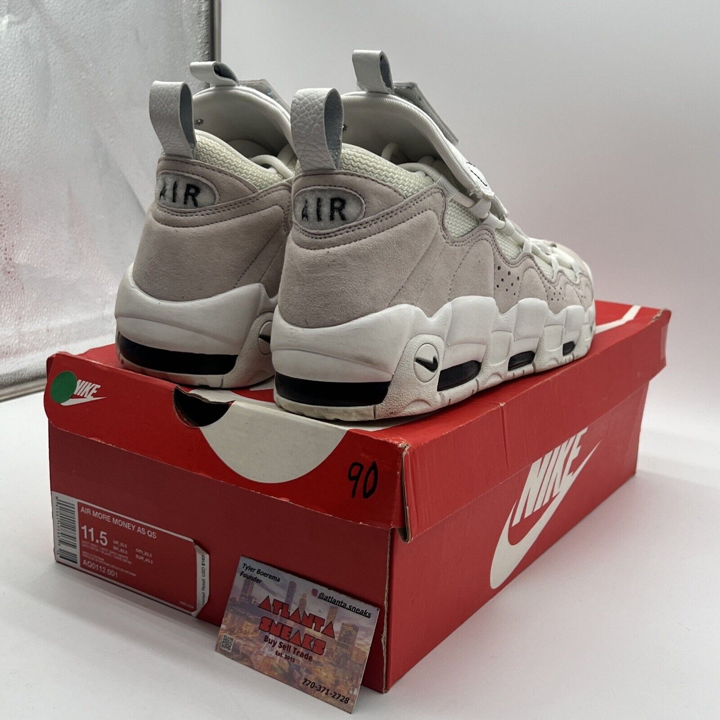 Size 11.5 - Nike Air More Money All Star - 90/10 Grey Suede Leather (AQ0112-001)