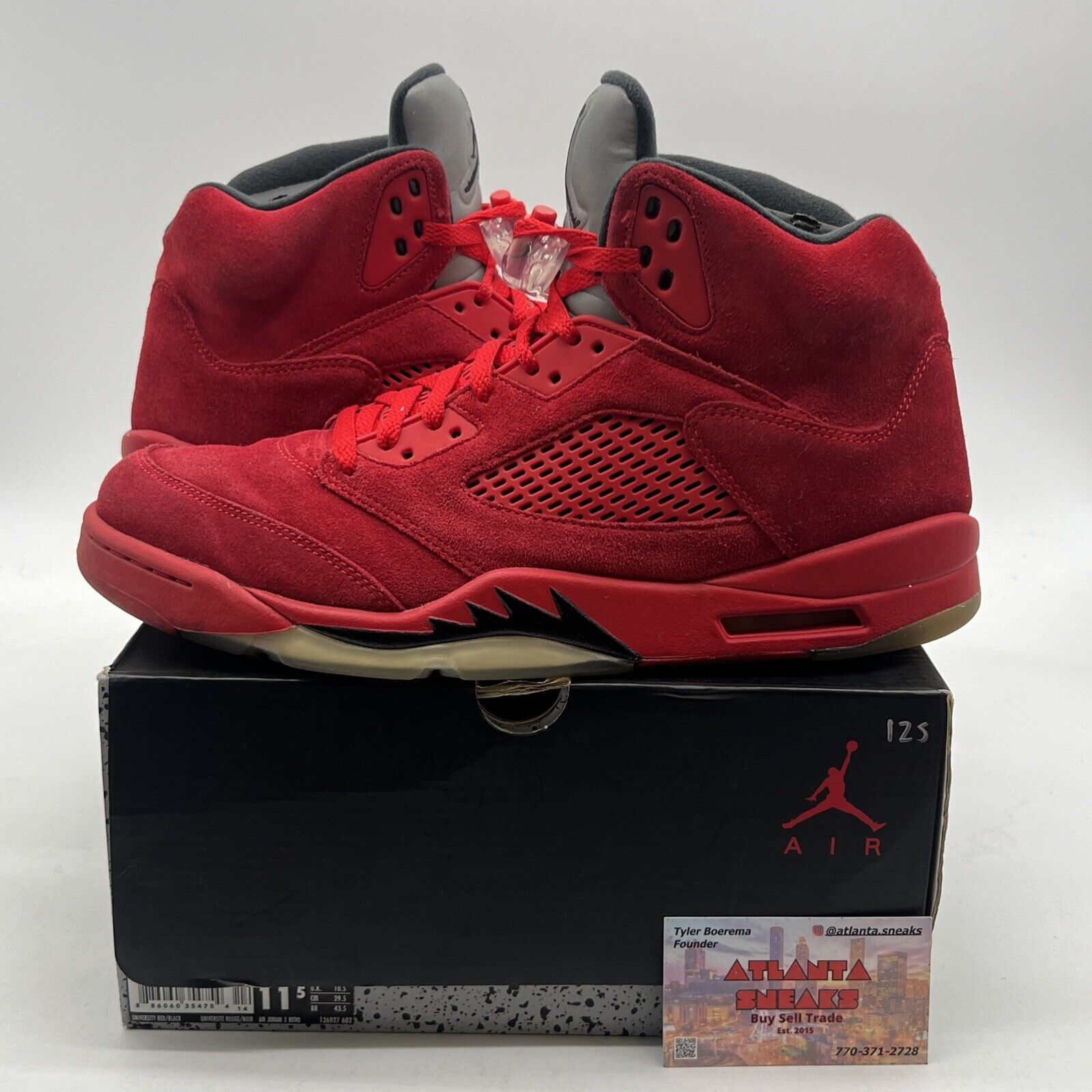 Size 11.5 - Air Jordan 5 Retro Red Suede (136027-602)