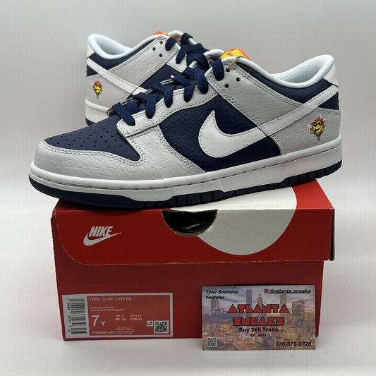 Nike Dunk Low (FN6968-025) Midnight Navy & White Size 7Y