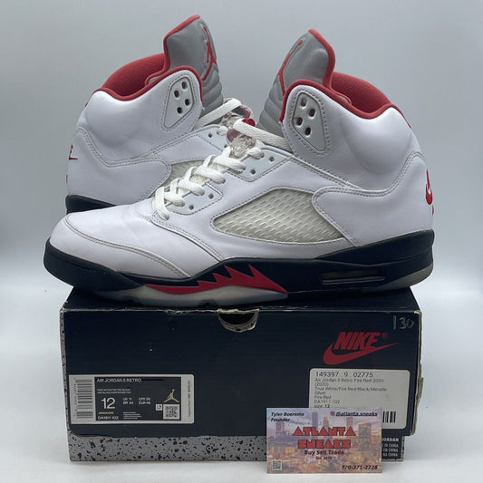 Size 12 - Jordan 5 Retro Mid Fire Red Black White Leather (DA1911-102)