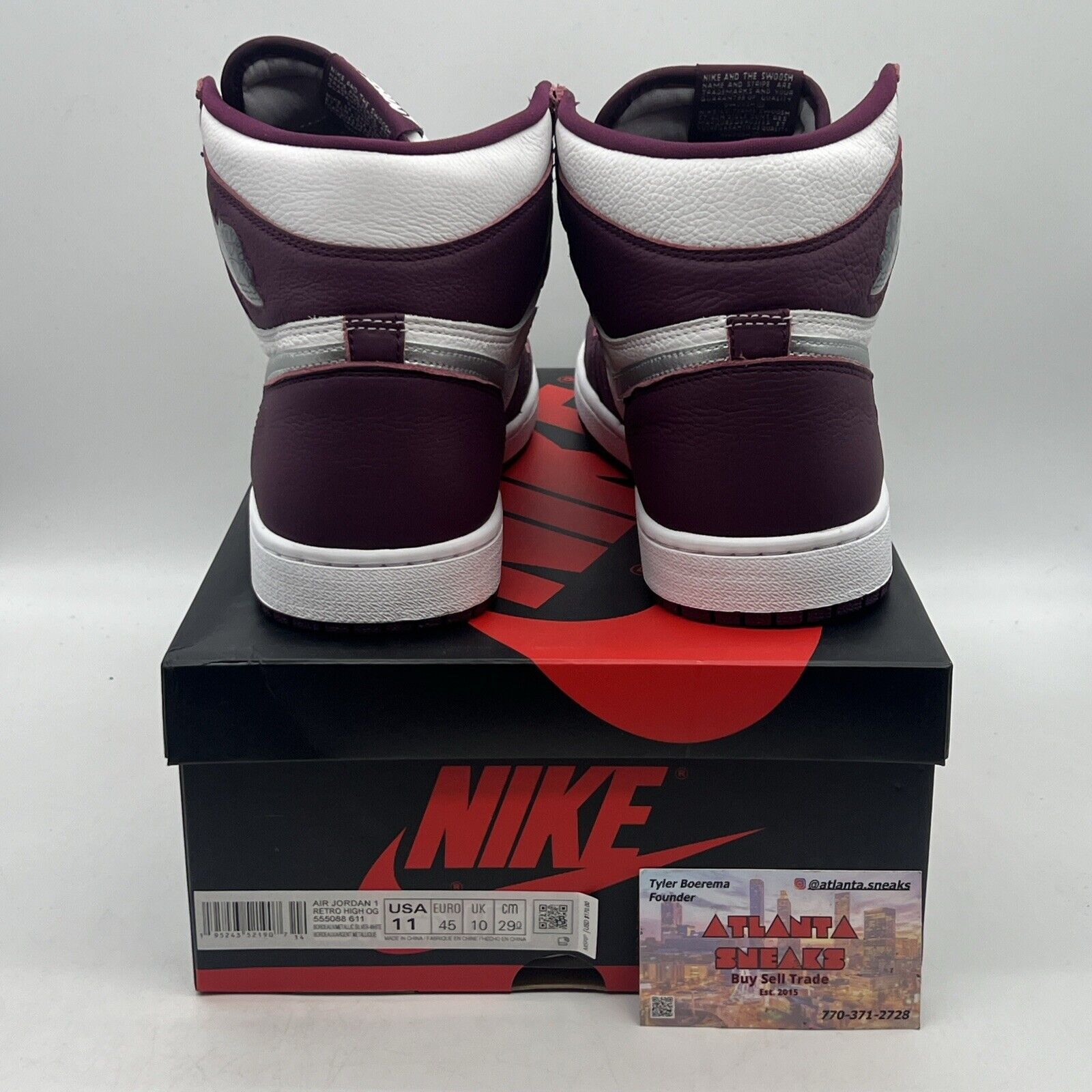 Size 11 - Jordan 1 Retro High OG Bordeaux Brand New Og All