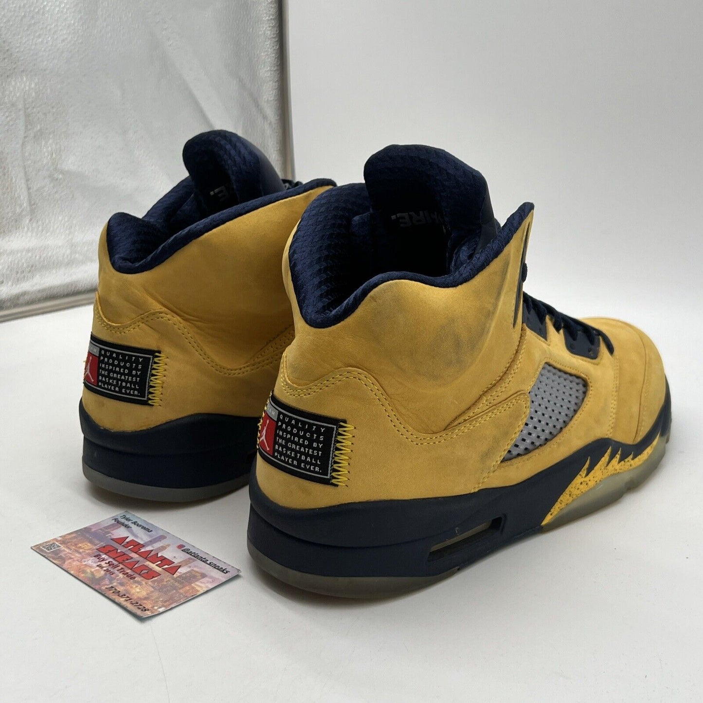 Size 11.5 - Air Jordan 5 Retro SP Michigan Yellow Navy Suede (CQ9541-704)