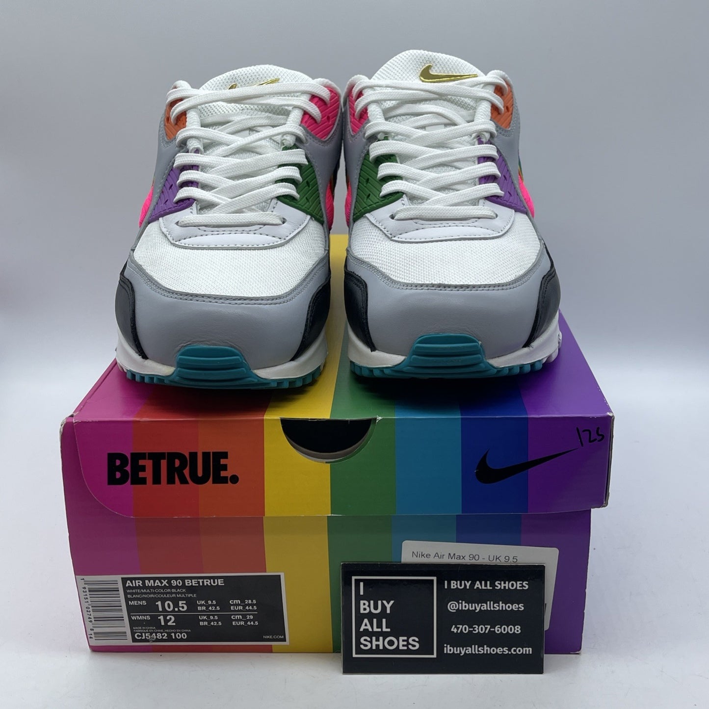 Size 10.5 - Nike Air Max 90 Be True White Black Suede Leather (CJ5482-100)