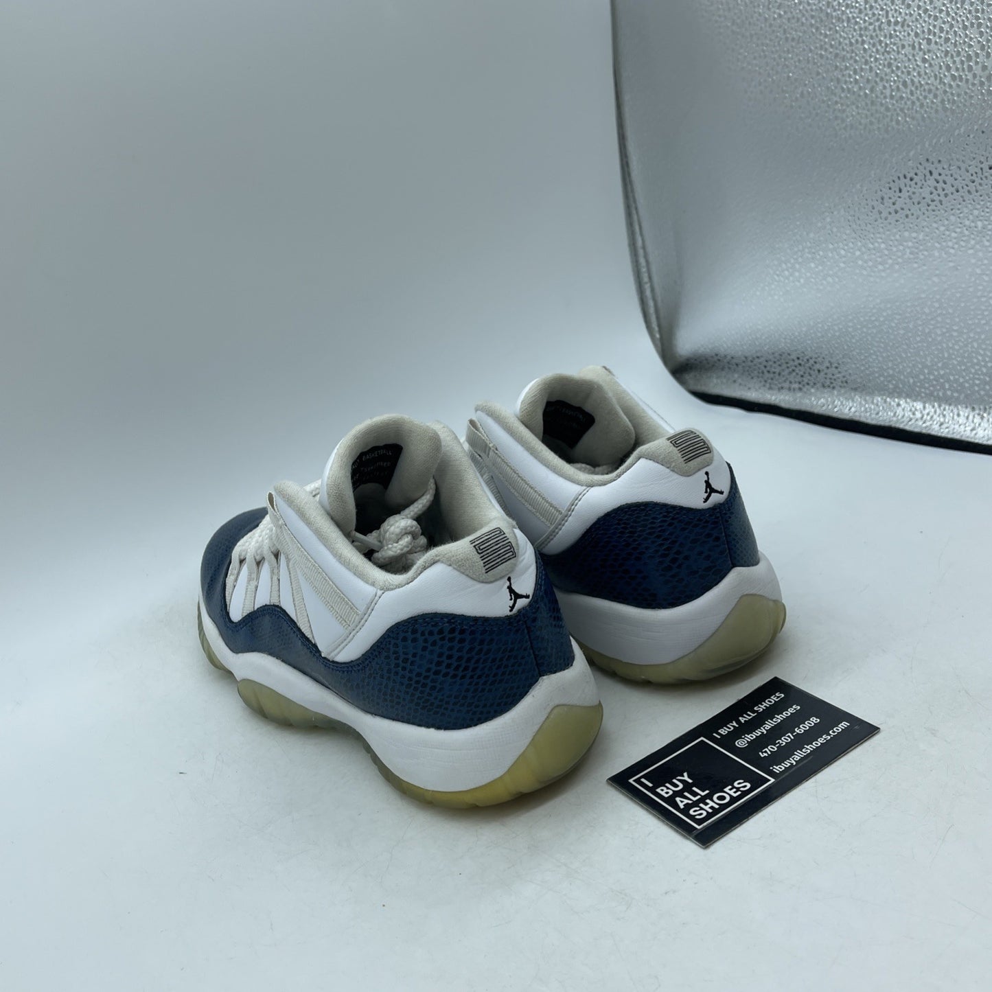 Size 7Y (GS) - Air Jordan 11 Retro 2019 Low Navy Snakeskin (CD6847-102)