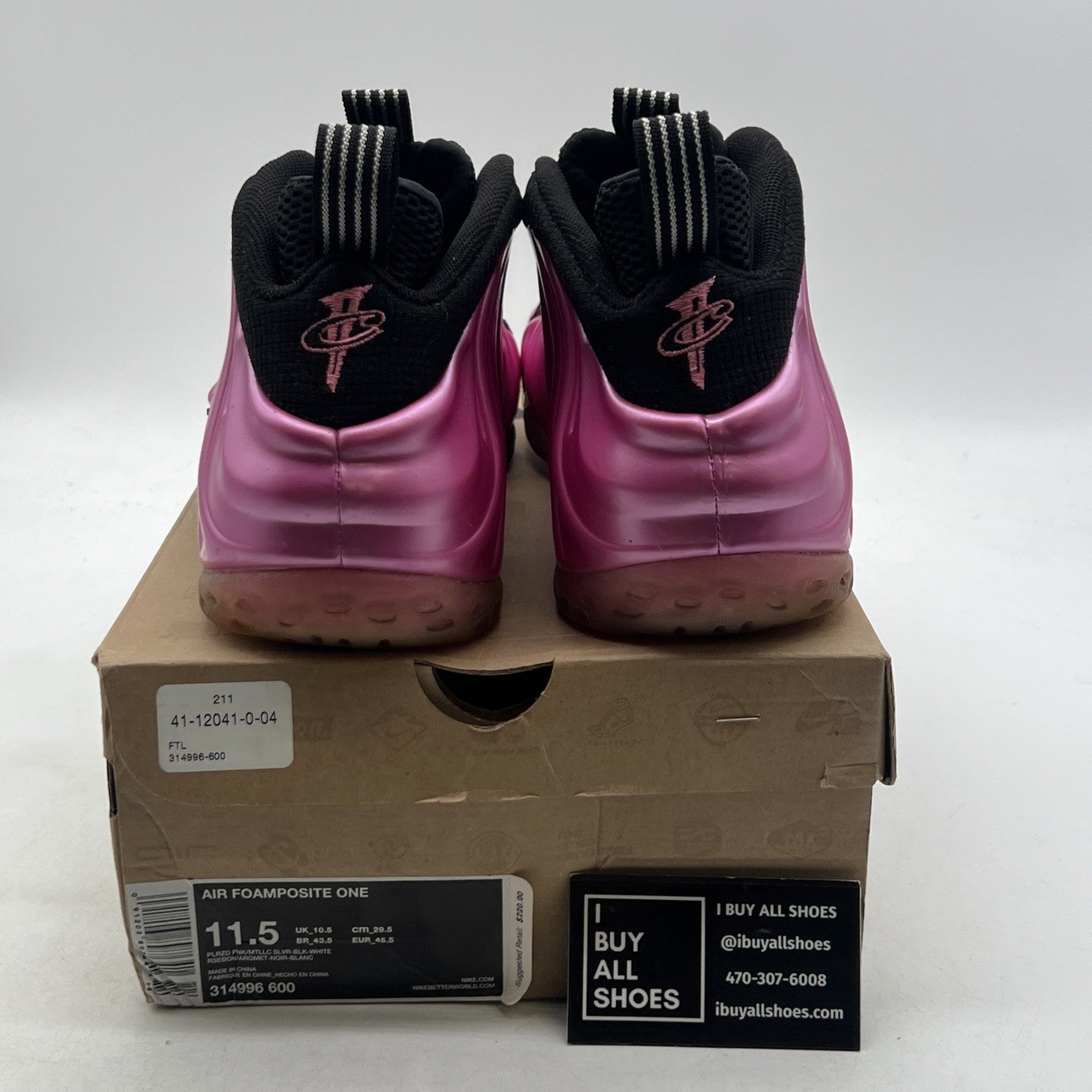 Size 11.5 - Nike Air Foamposite One Pearlized Pink (314996-600)