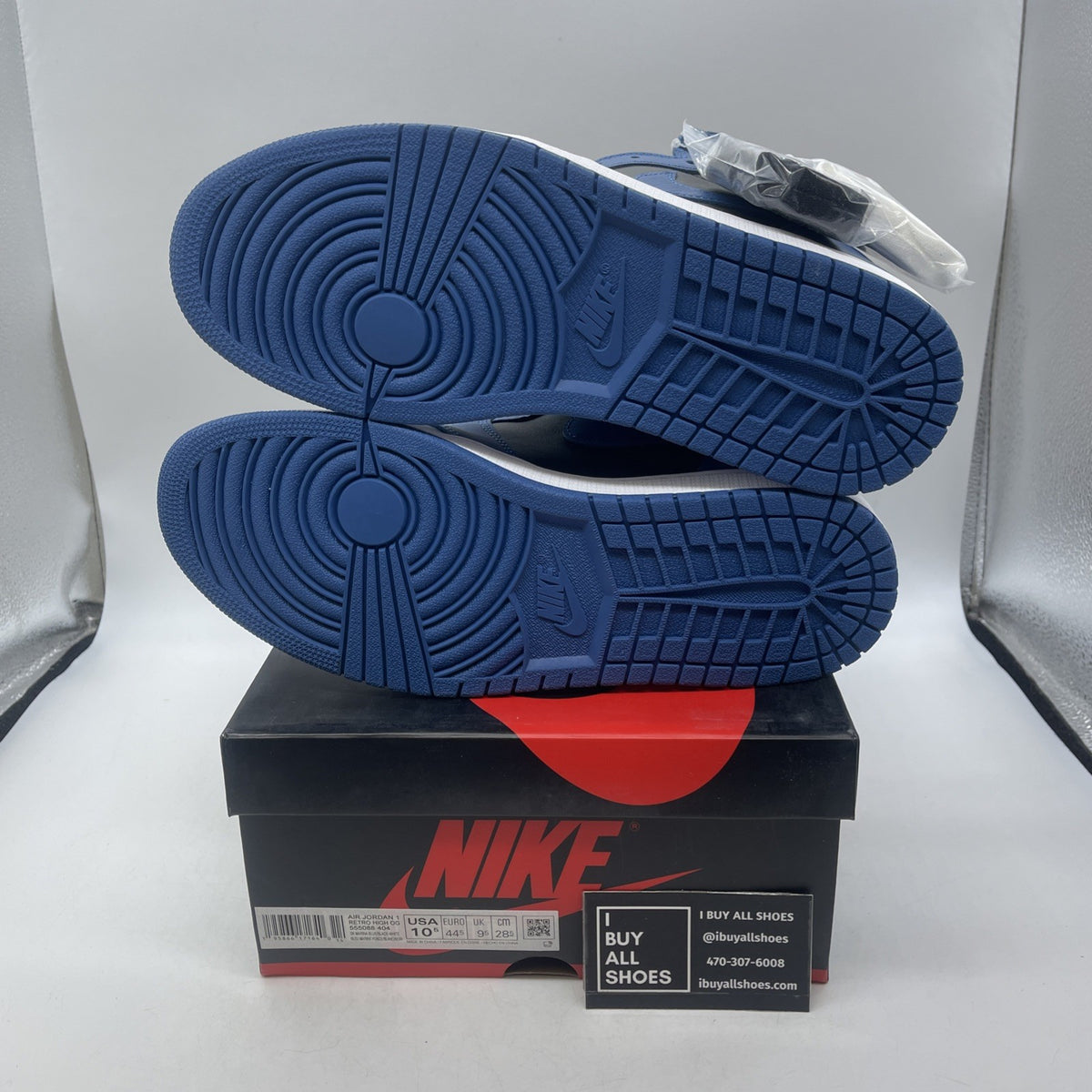 Size 10.5 - Air Jordan 1 Retro OG High Dark Marina Blue (555088-404)