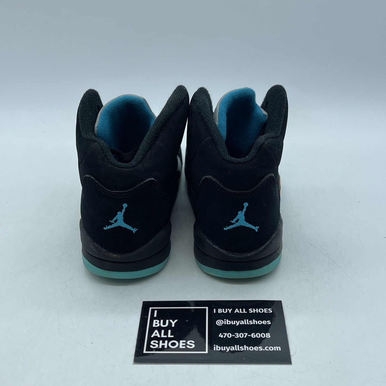 Size 11C (PS) - Jordan 5 Retro Mid Aqua Blue Black Yellow Suede (440889-047)