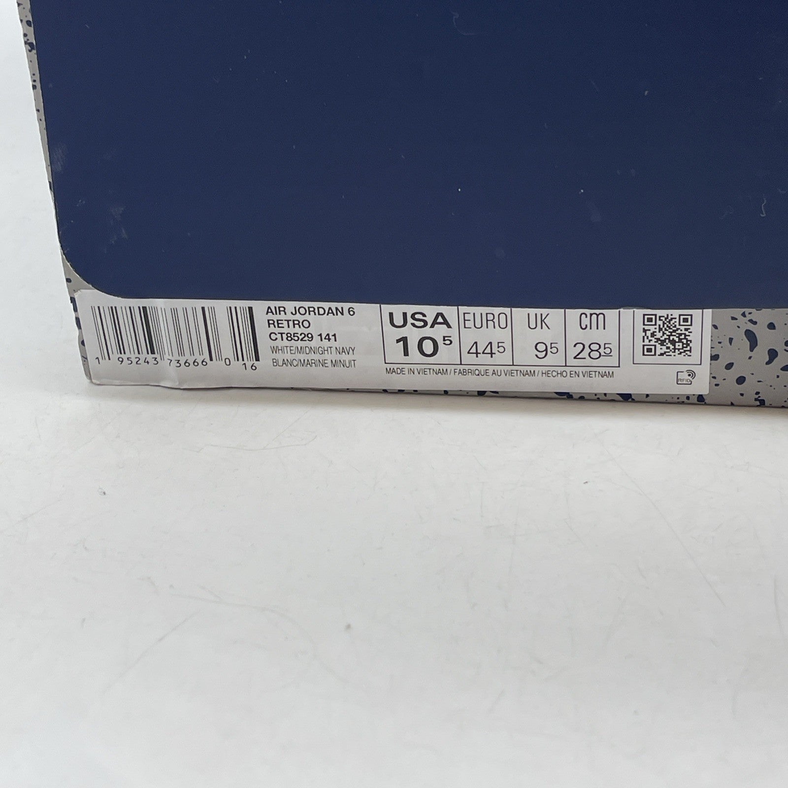 Size 10.5 - Jordan 6 Retro Midnight Navy White Leather (CT8529-141)