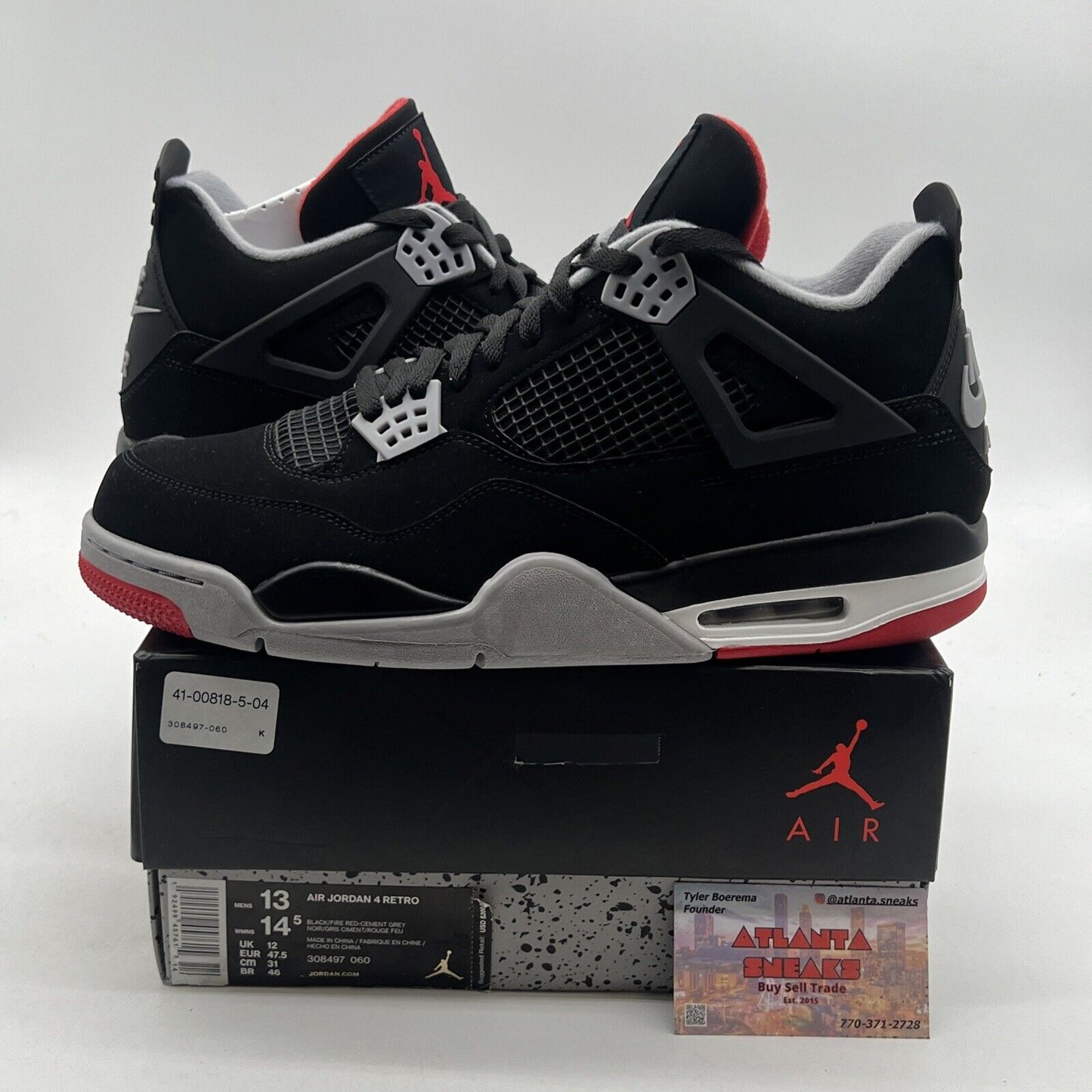 Size 13 - Air Jordan 4 Retro OG Mid Bred 2019 (308497-060)