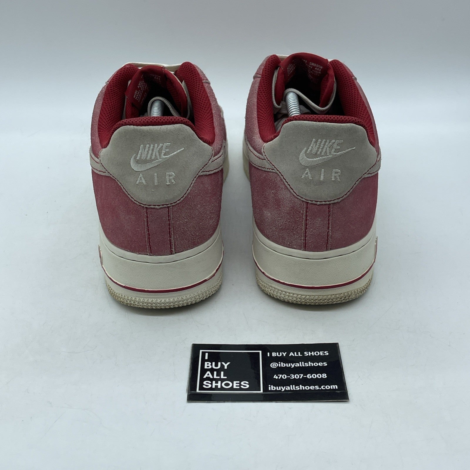 Size 12 - Nike Air Force 1 '07 LV8 Dusty Red Grey White Suede (DH0265-600)