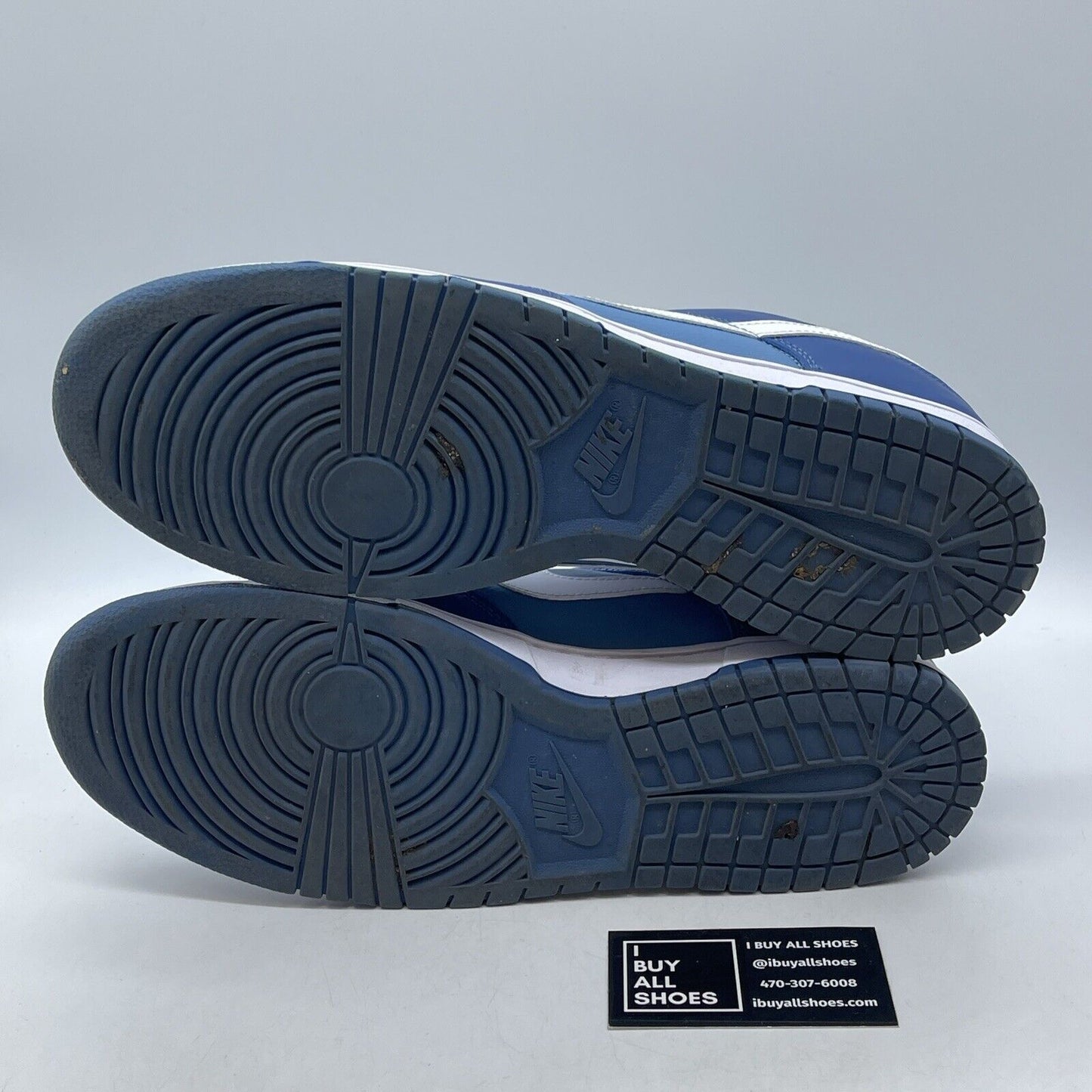 Size 12.5 - Nike Dunk Low Dark Marina Blue White Leather Suede (DJ6188-400)