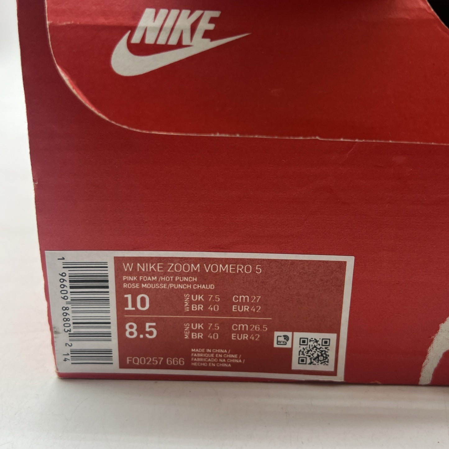 Size 10 - Nike Air Zoom Vomero 5 Barbie W (FQ0257-666)