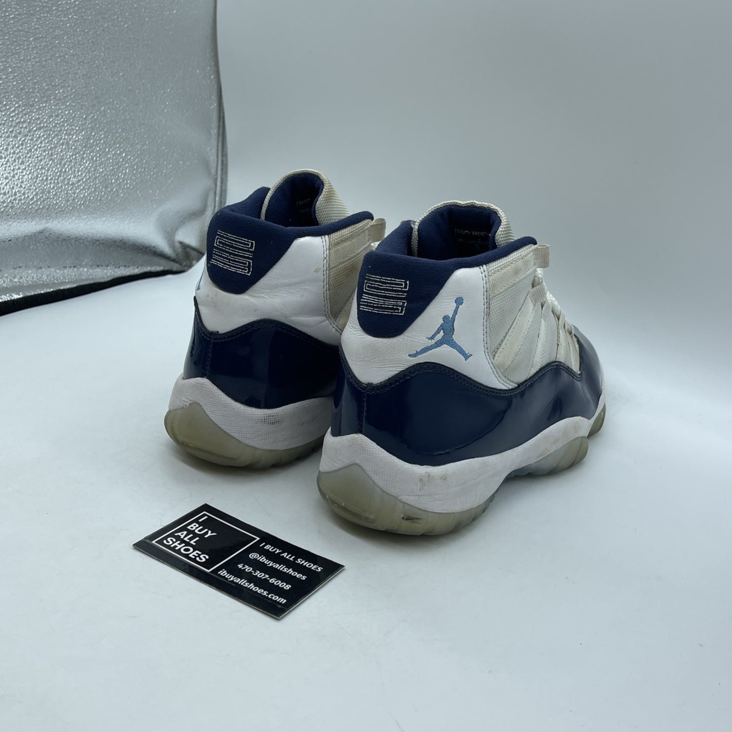 Size 8.5 - Jordan 11 Retro High Win Like '82 Blue White Leather (378037-123)