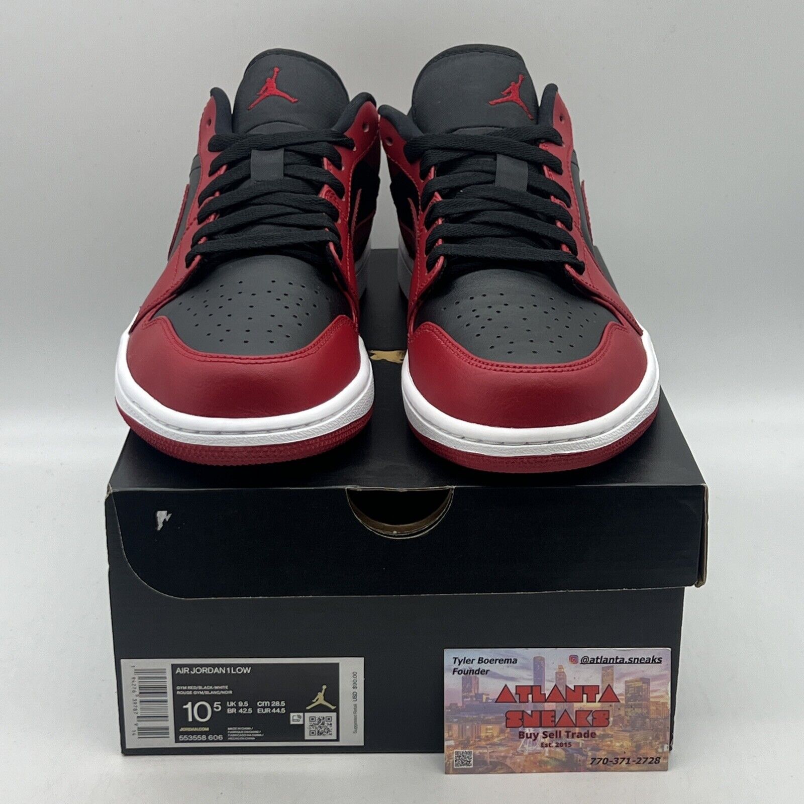 Size 10.5 - Air Jordan 1 Reverse Bred Red Black White Brand New Og All DS