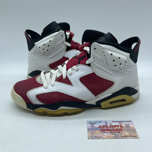 Size 9.5 - Air Jordan 6 Countdown Pack Red Suede White Leather (322719-161)