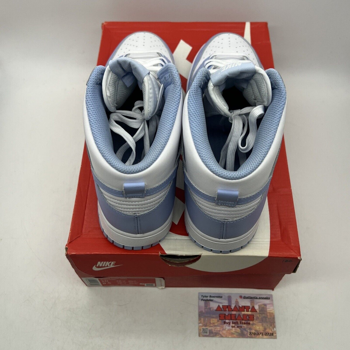 Size 10 - Nike Dunk High Aluminum White Blue Leather (DD1869-107)