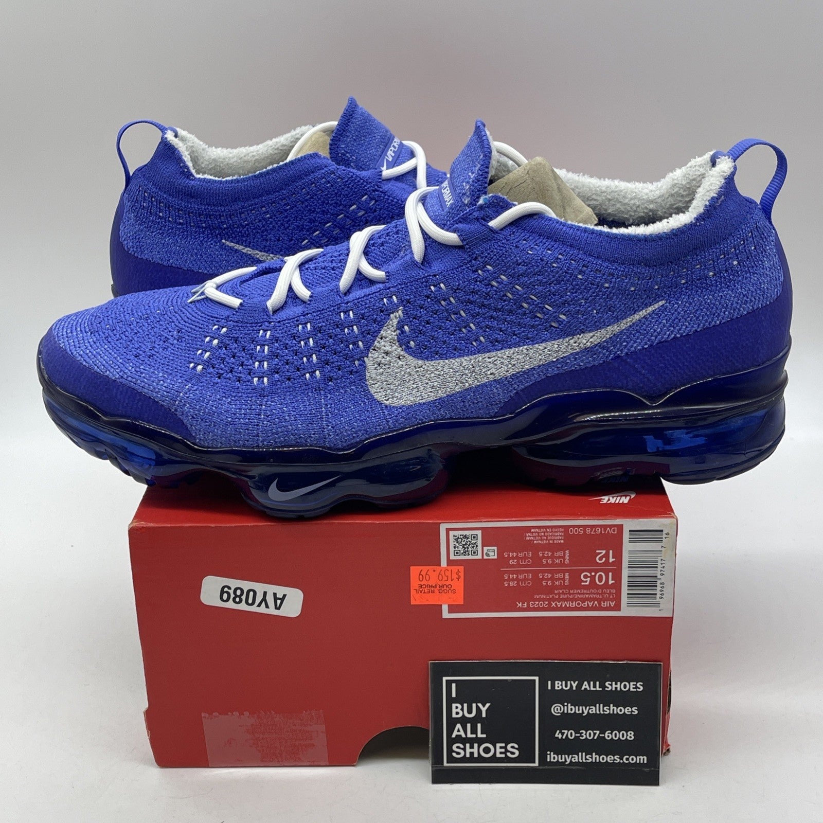 Size 10.5 - Nike Air VaporMax 2023 Flyknit Light Ultramarine (DV1678-500)