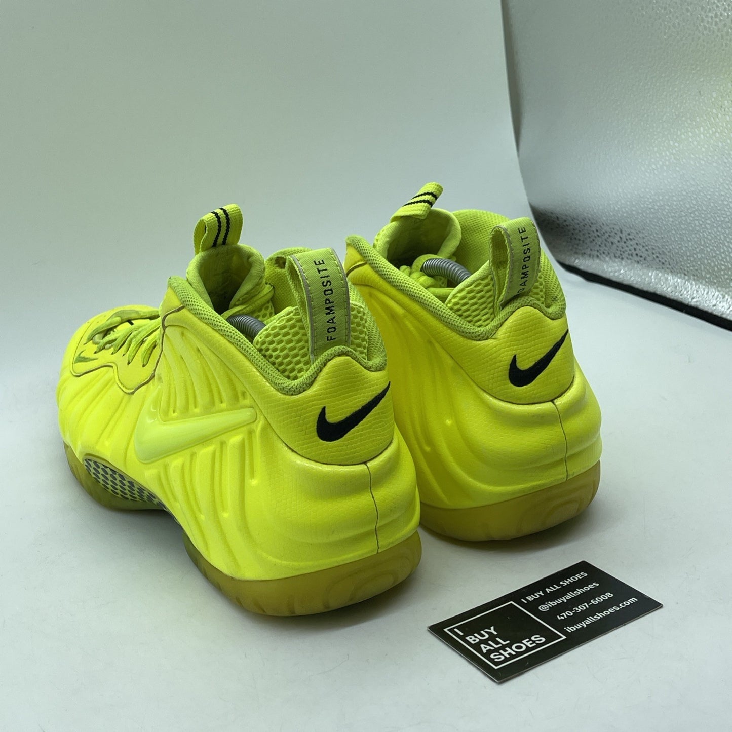 Size 11.5 - Nike Air Foamposite Pro Volt Neon Yellow Black (624041-700)