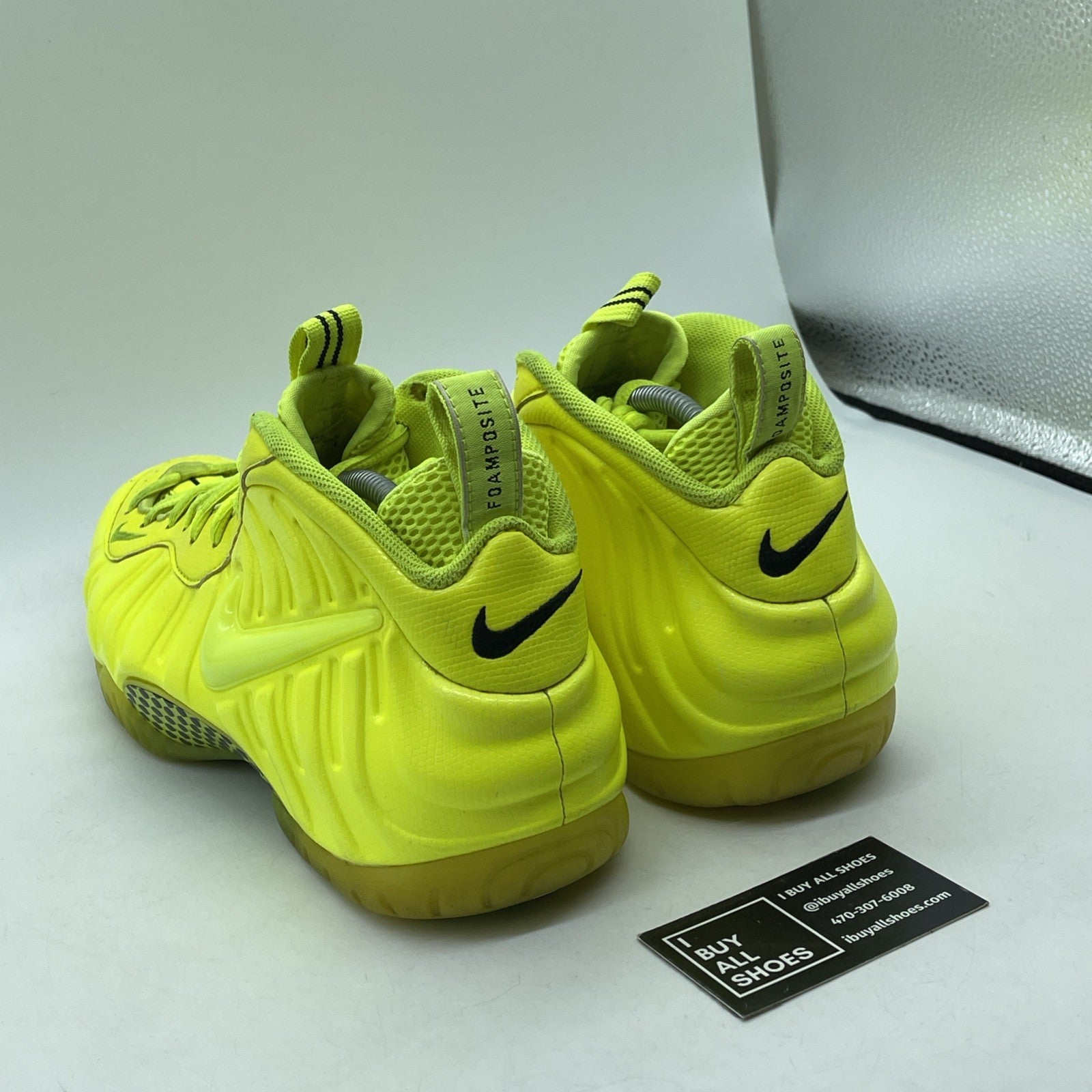 Size 11.5 - Nike Air Foamposite Pro Volt Neon Yellow Black (624041-700)