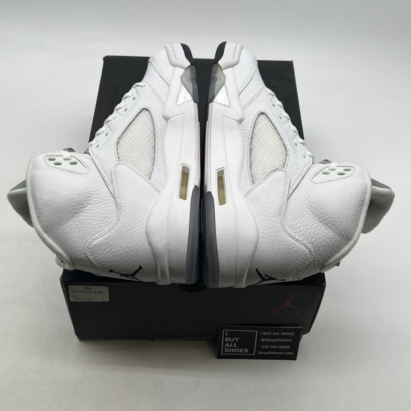 Size 9 - Air Jordan 5 Retro 2015 White Metallic (136027-130)