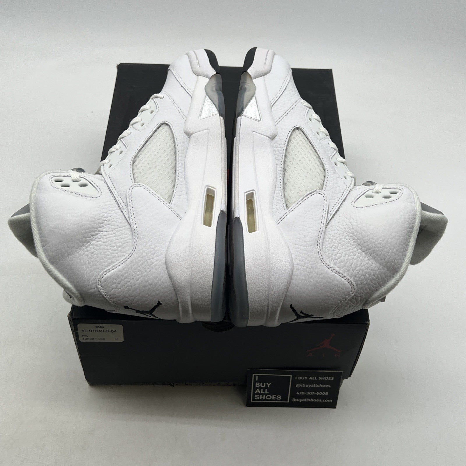 Size 9 - Air Jordan 5 Retro 2015 White Metallic (136027-130)