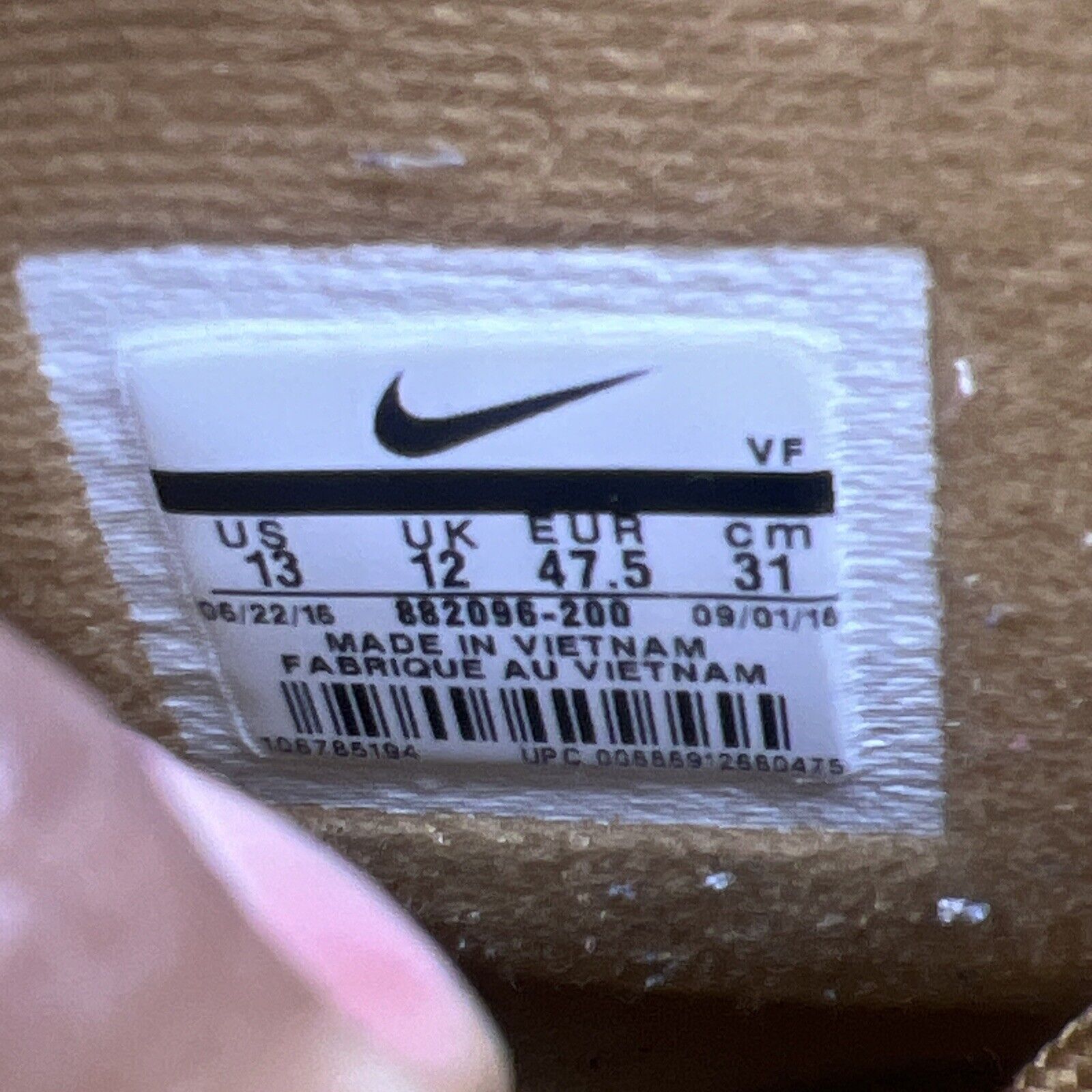 Size 13 - Nike Air Force 1 '07 LV8 WB High Flax (882096-200)