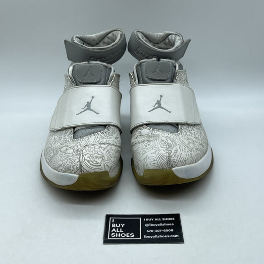 Size 10 - Air Jordan 20 Retro Laser Grey White Suede Leather (743991-100)