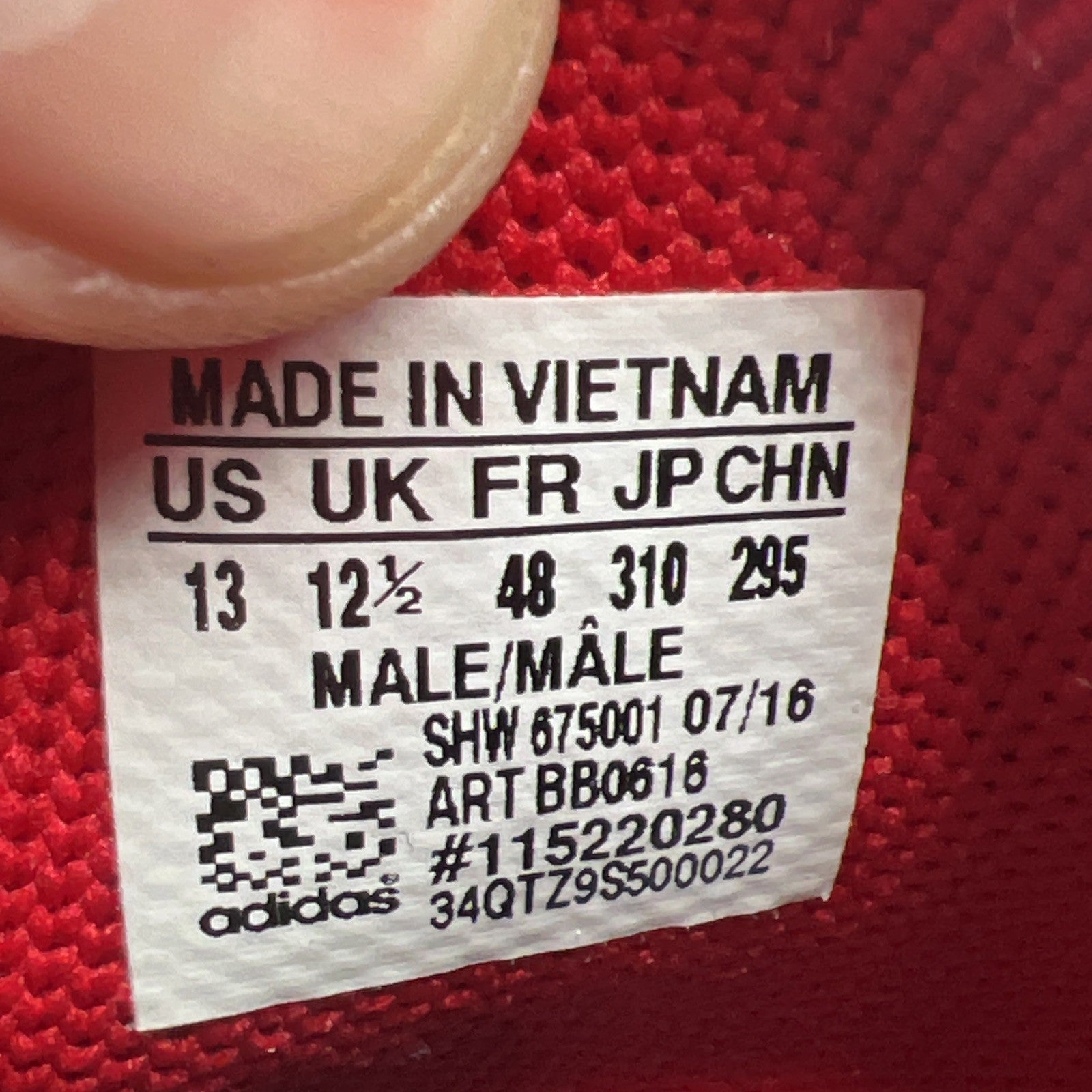 Size 13 - Adidas Pharrell x NMD Human Race Red (BB0616)