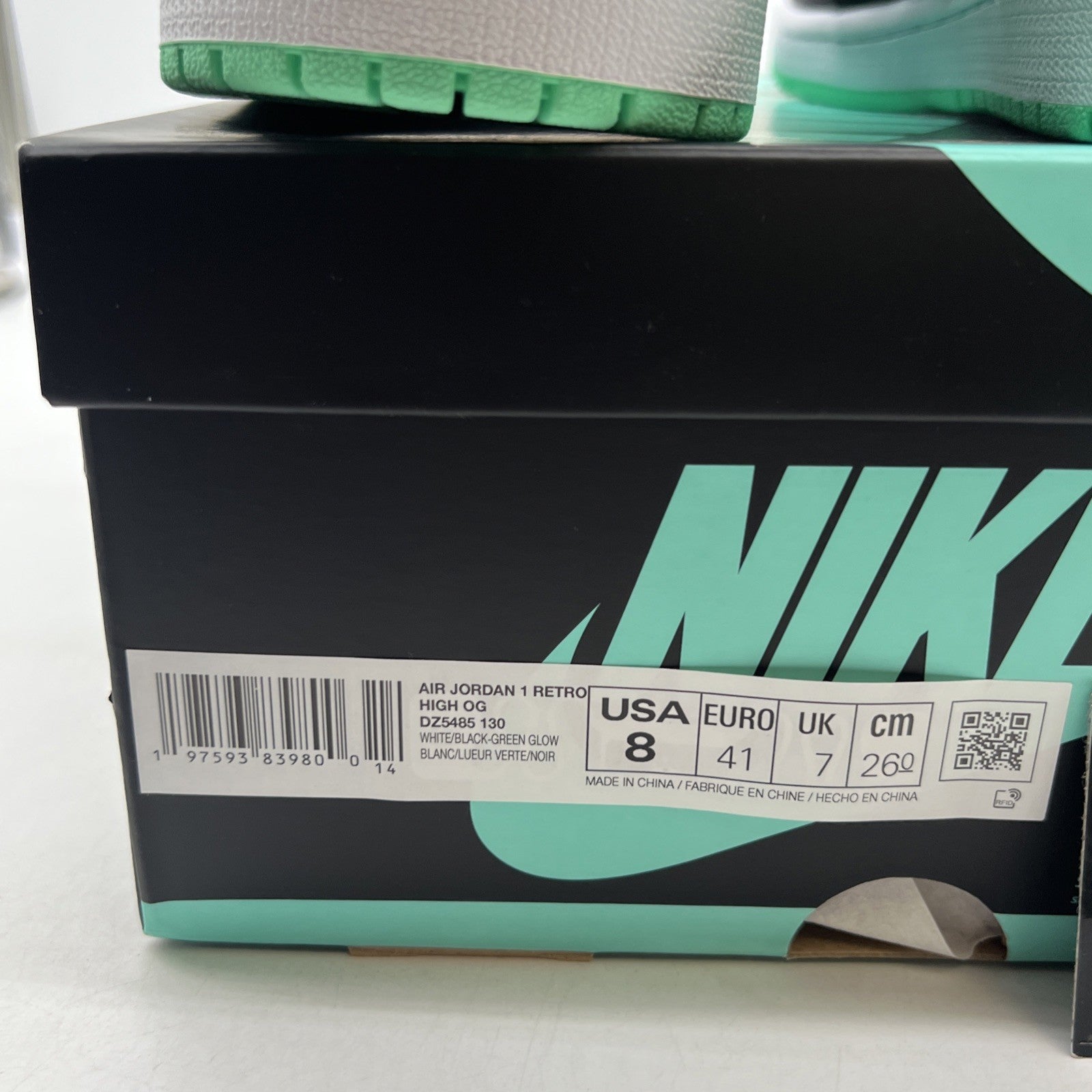Size 8 - Air Jordan 1 Retro OG High Green Glow (DZ5485-130)