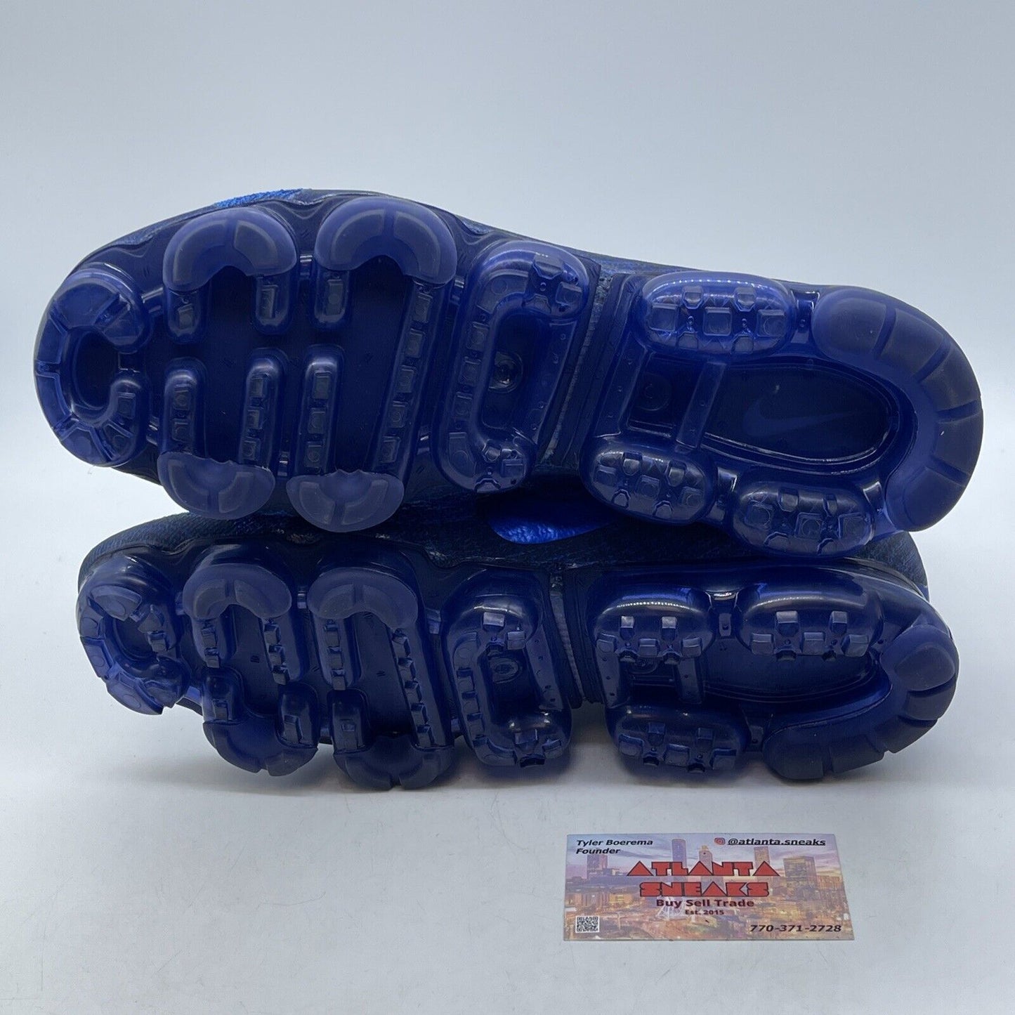 Size 11 - Nike Air VaporMax iD Racer Blue Black Suede Leather (AR4481-444)
