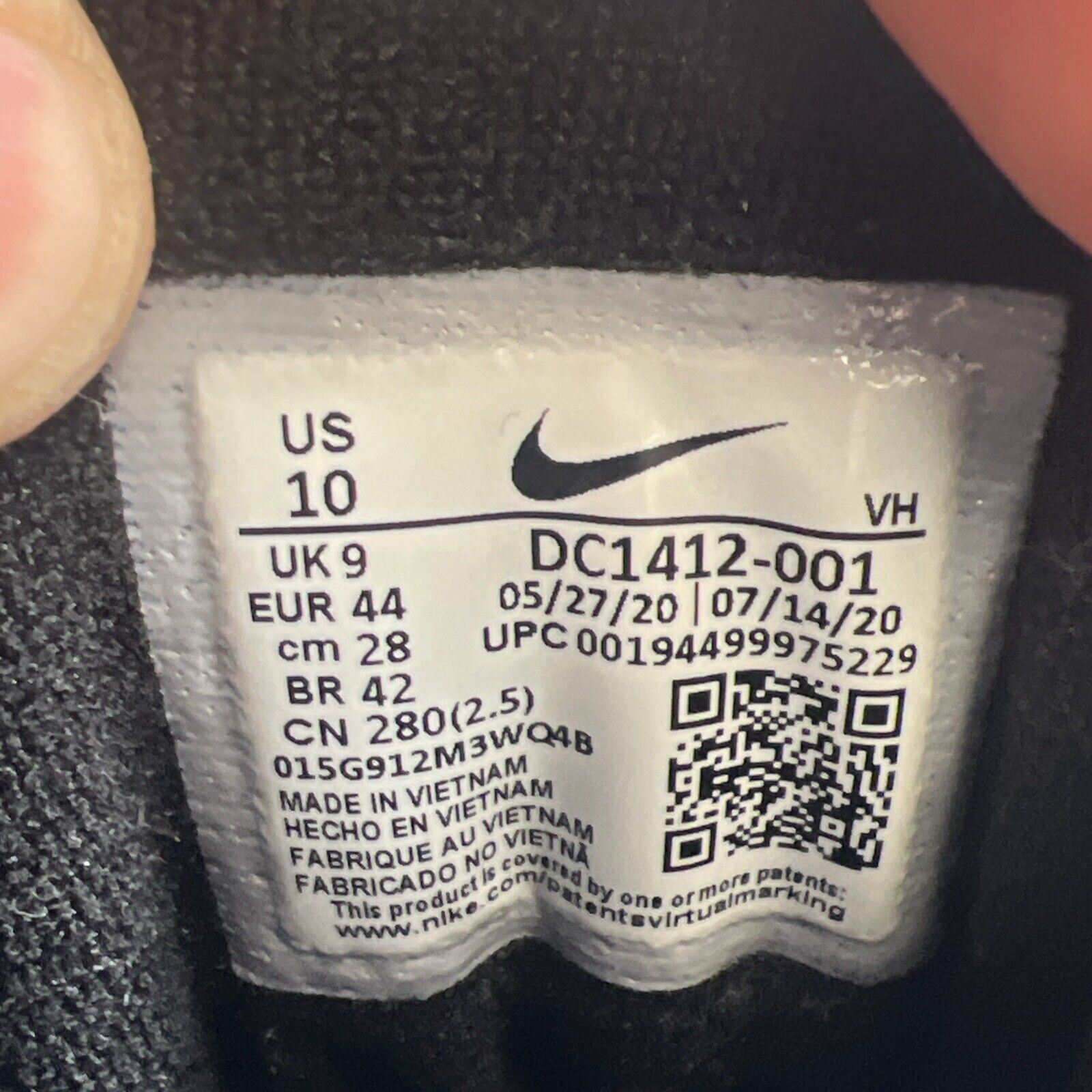 Size 10 - Nike Air Raid OG Black Grey (DC1412-001)