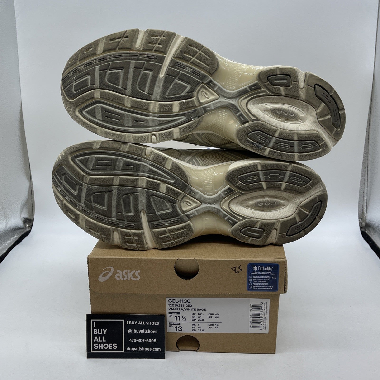 Size 11.5 - Asics Gel 1130 Vanilla White Sage (1201A255-252)