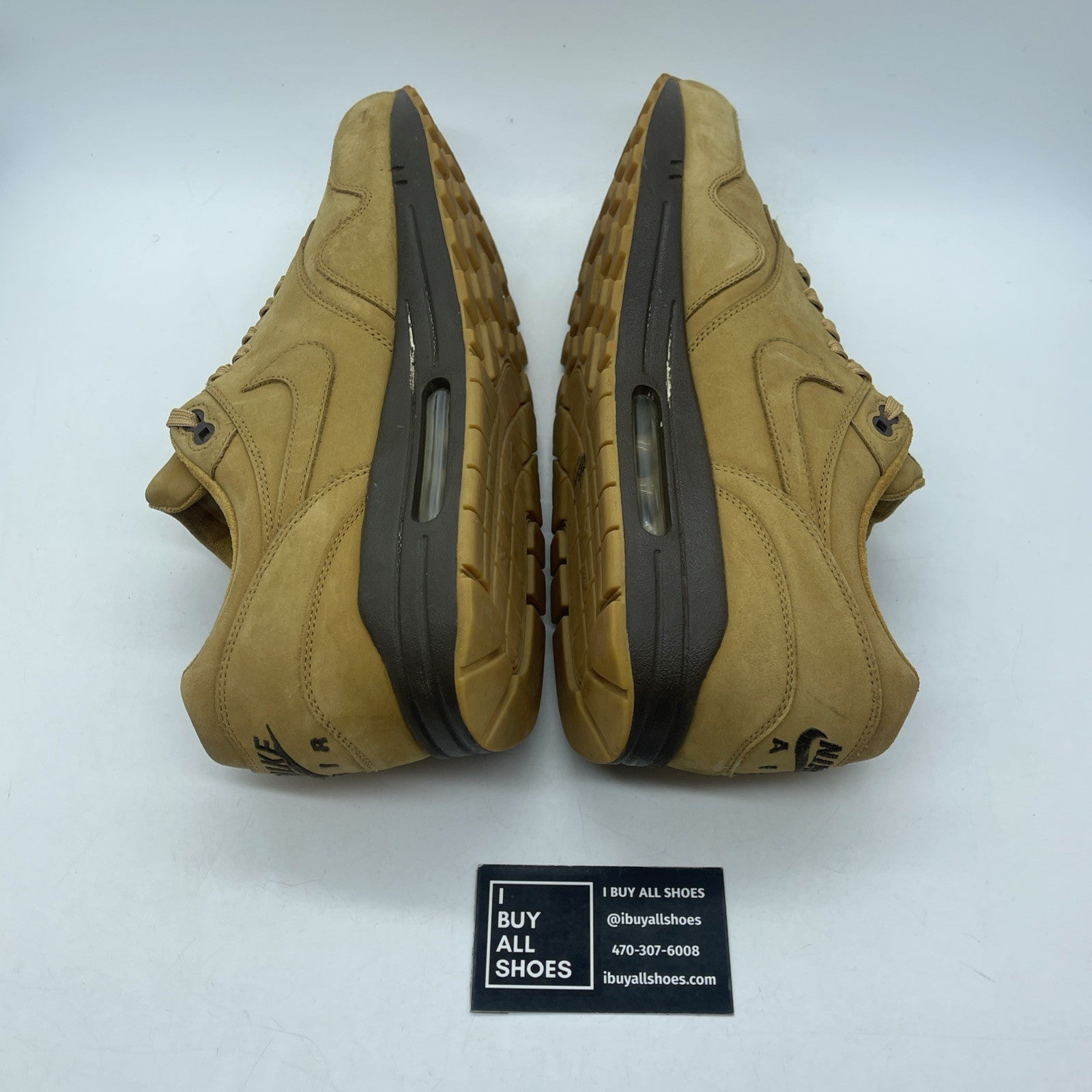 Size 13 - Nike Air Max 1 QS Flax Brown Suede (704997-200)