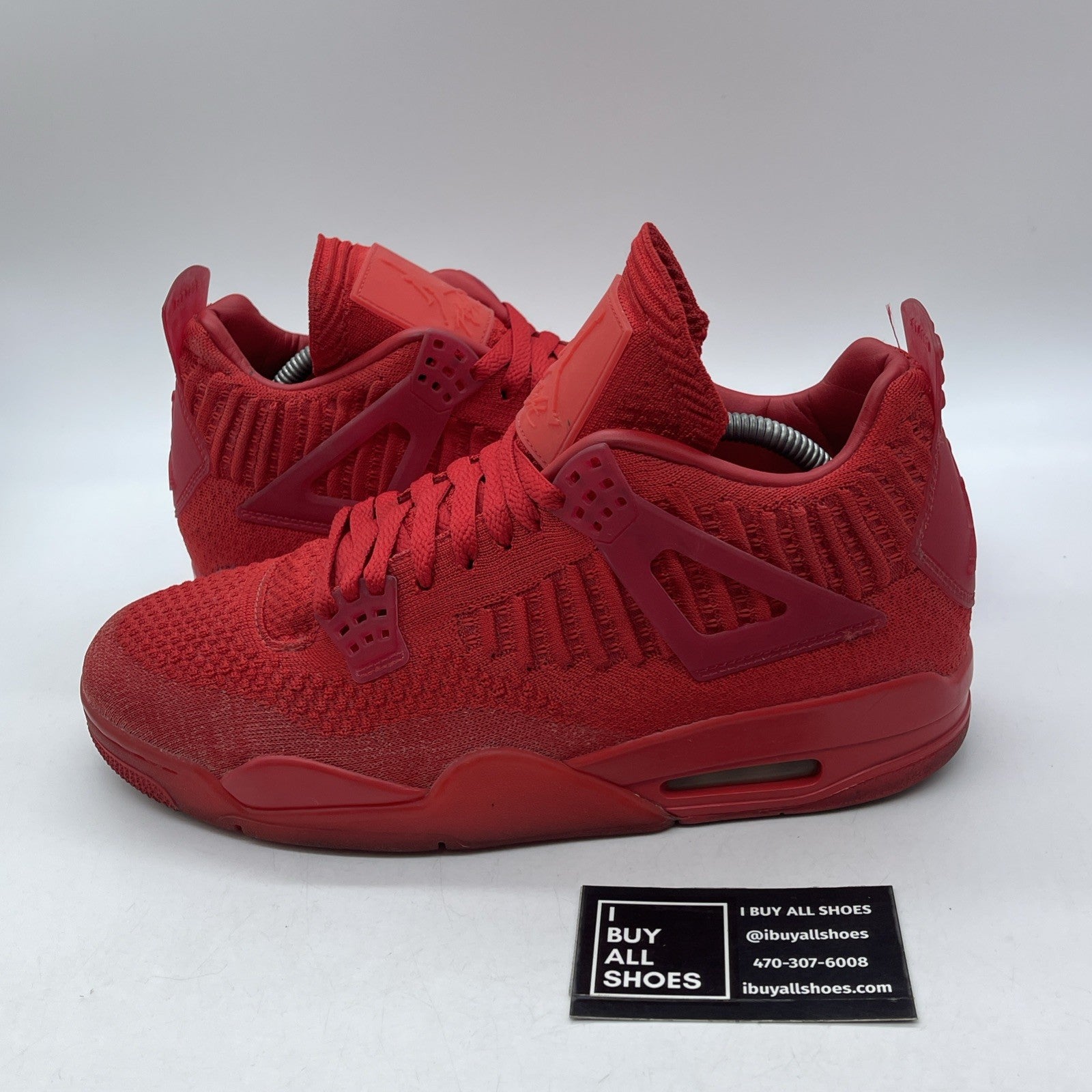 Size 10 - Air Jordan 4 Retro Flyknit University Red Suede (AQ3559-600)