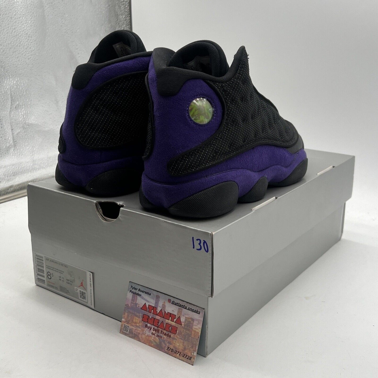 Size 8.5 - Jordan 13 Retro Court Purple Black Leather Suede (DJ5982-015)