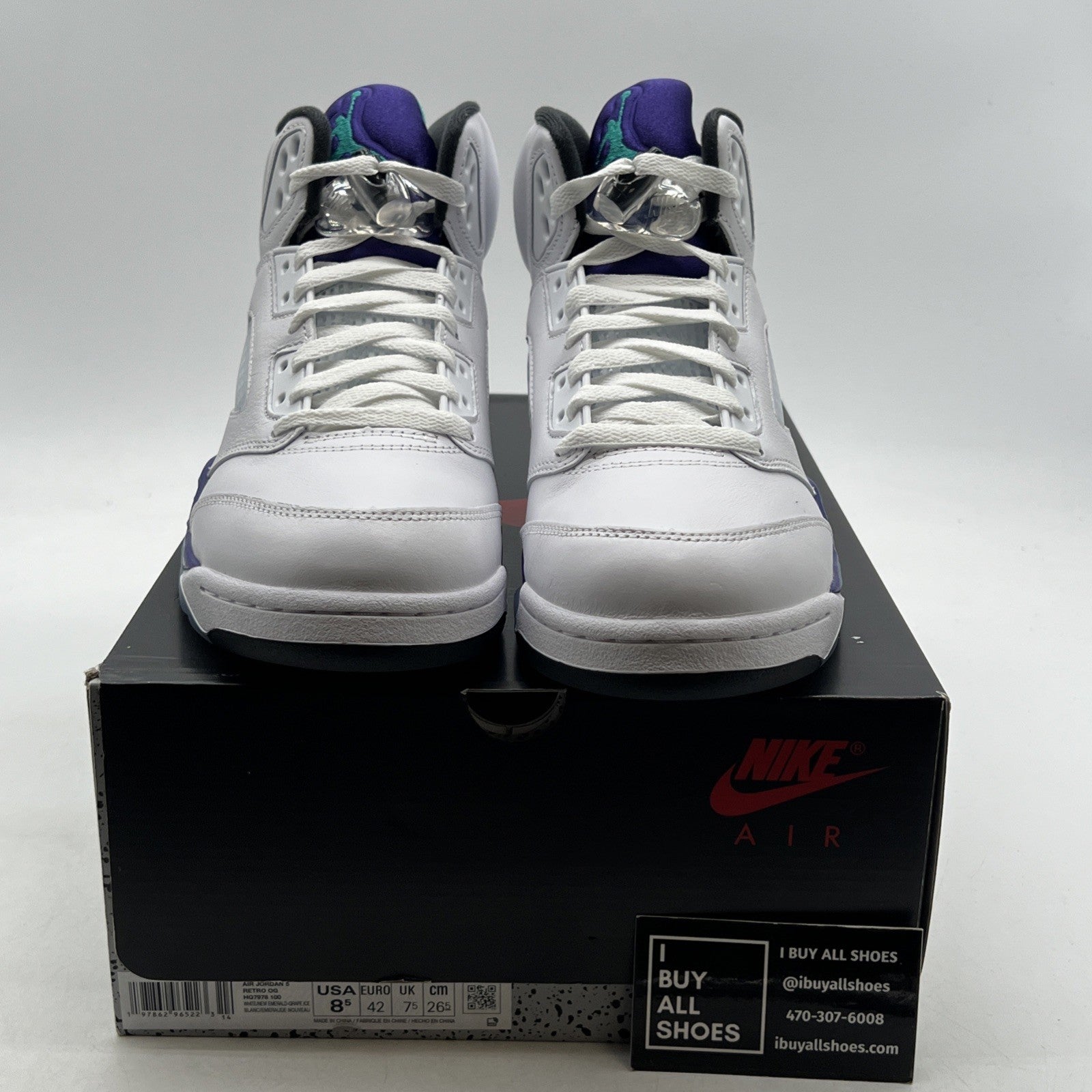 Size 8.5 - Air Jordan 5 Retro 2025 Grape (HQ7978-100)