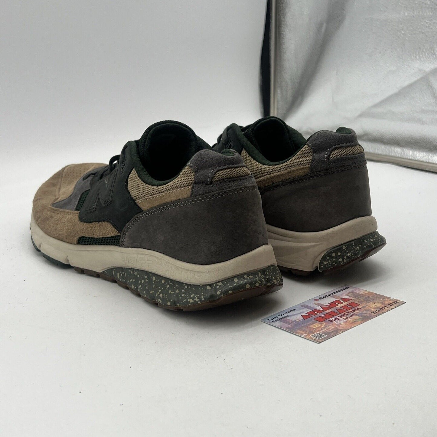 Size 12 - New Balance Vazee Coast Running Shoes Tan/Green/Grey/White