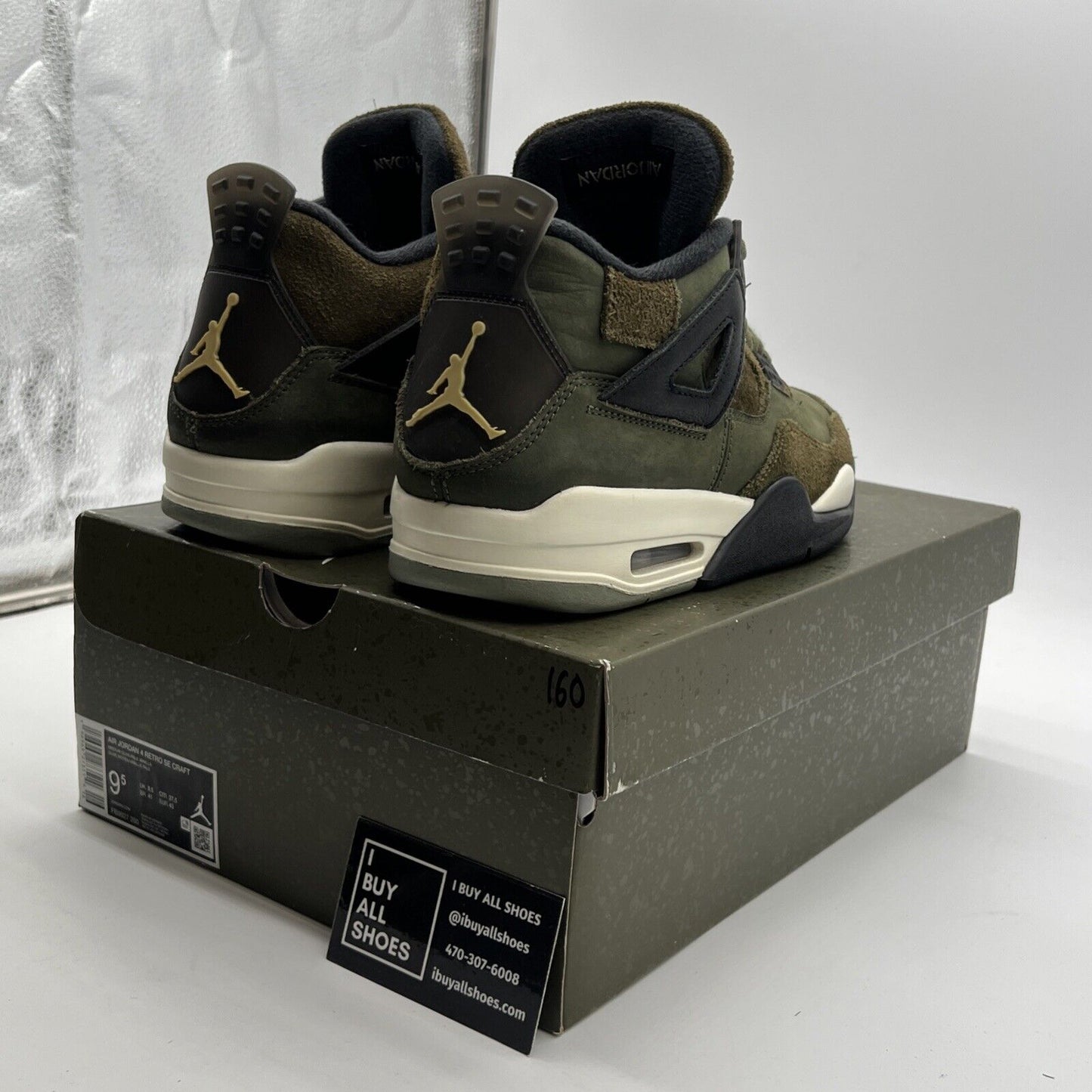 Size 9.5 - Air Jordan 4 SE Retro Low Craft - Olive (FB9927-200)