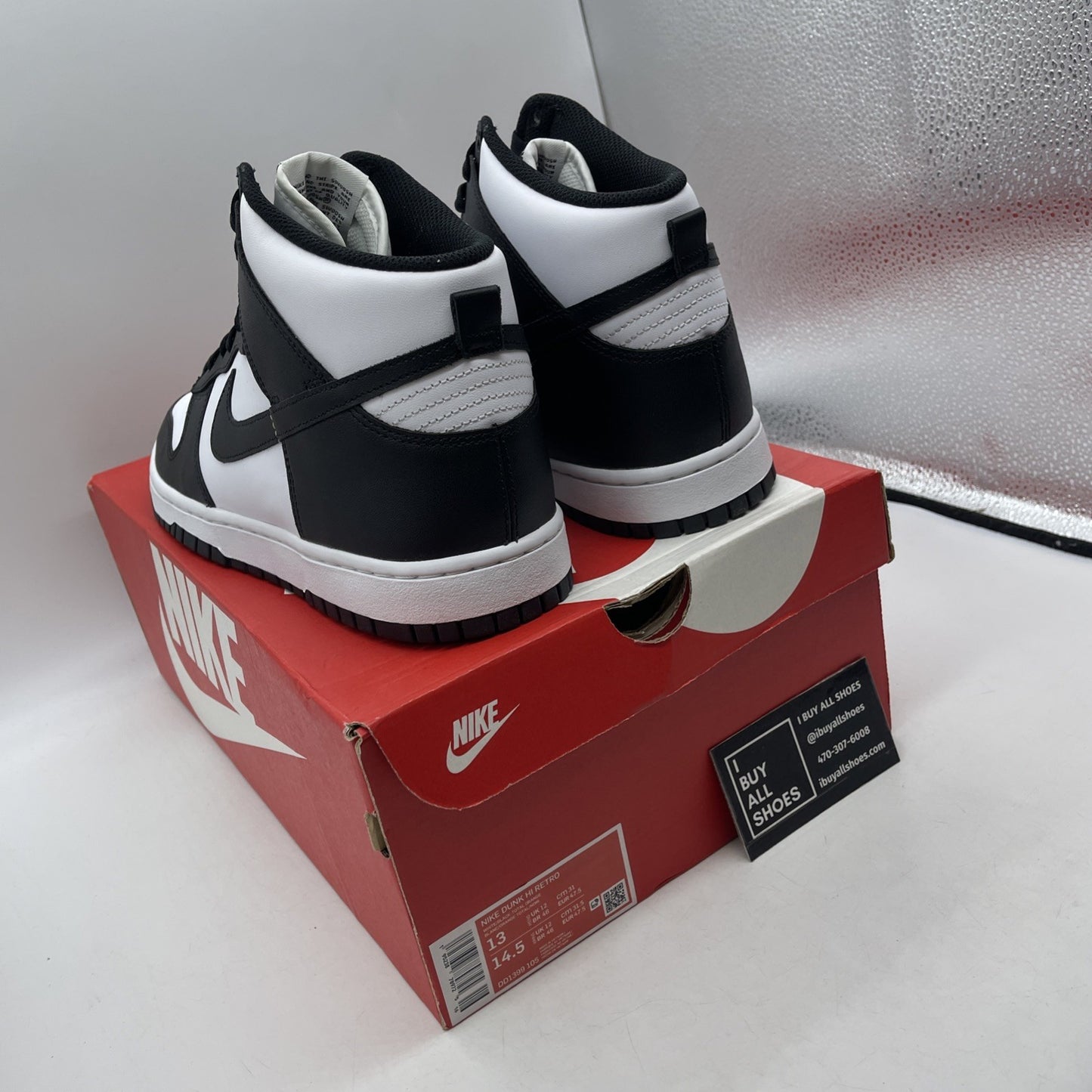 Size 13 - Nike Dunk High Black White (DD1399105)