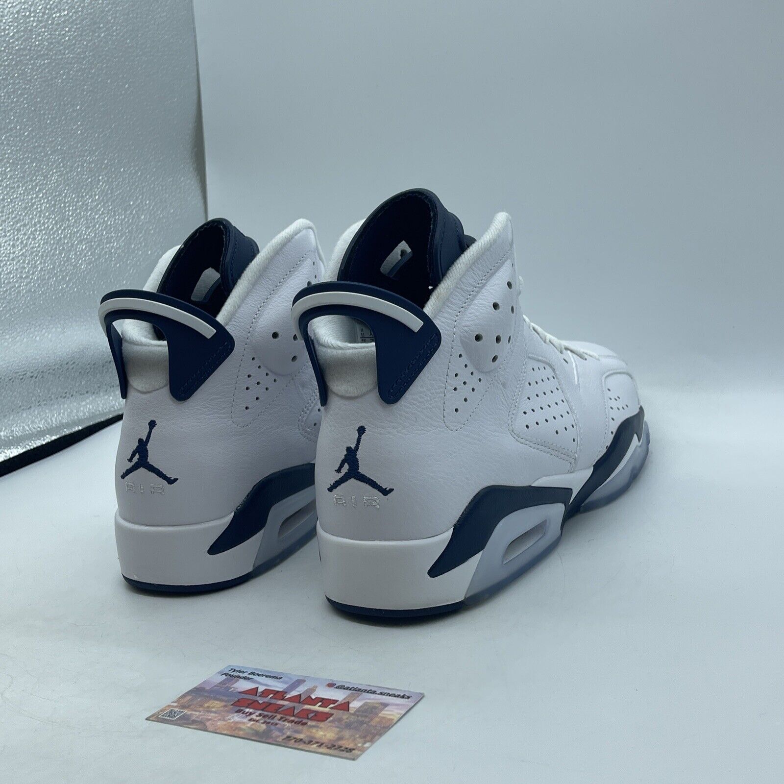 Size 9.5 - Jordan 6 Retro Midnight Navy White Leather (CT8529-141)