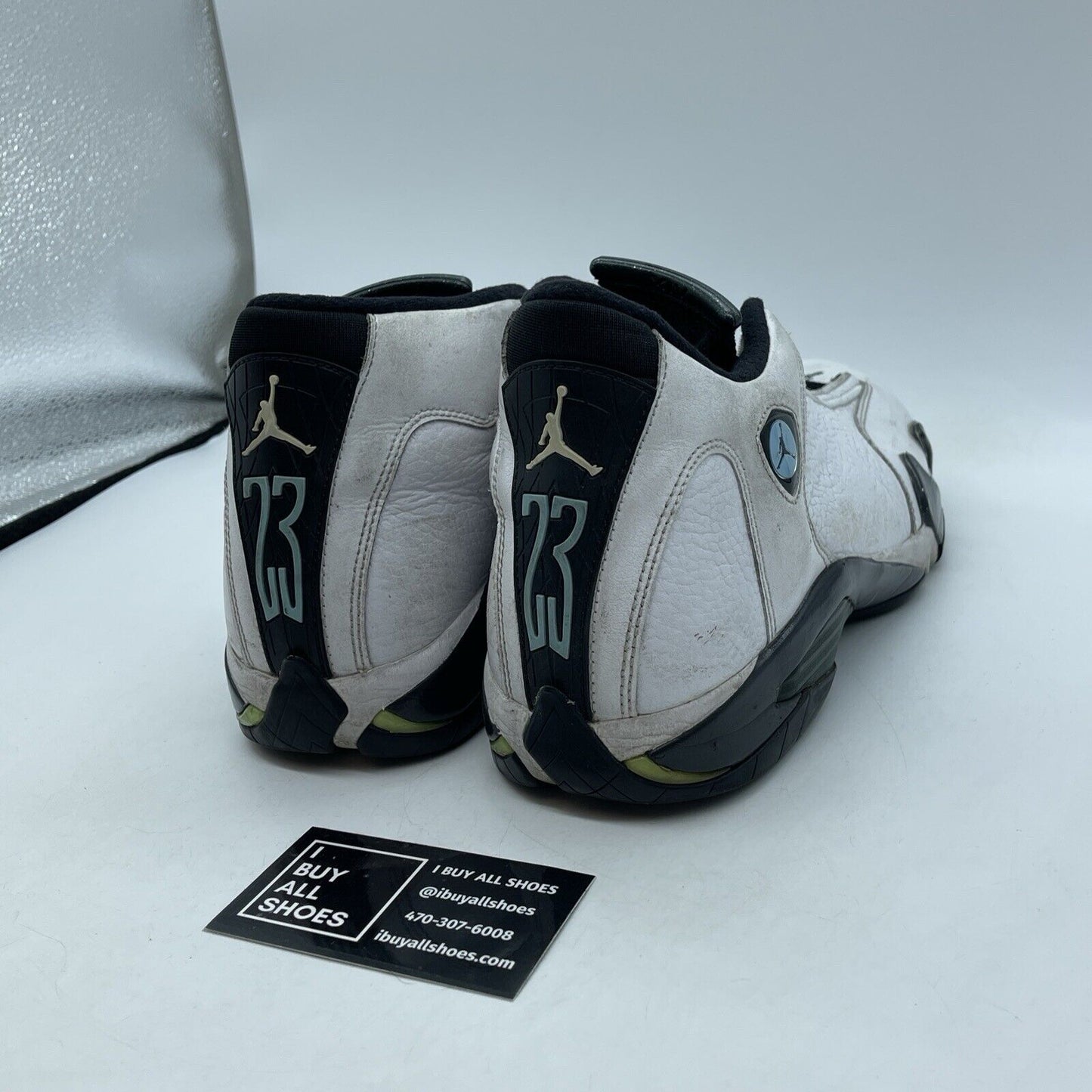 Size 9 - Air Jordan 14 Retro 2016 Oxidized Green White Black Leather(487471-106)