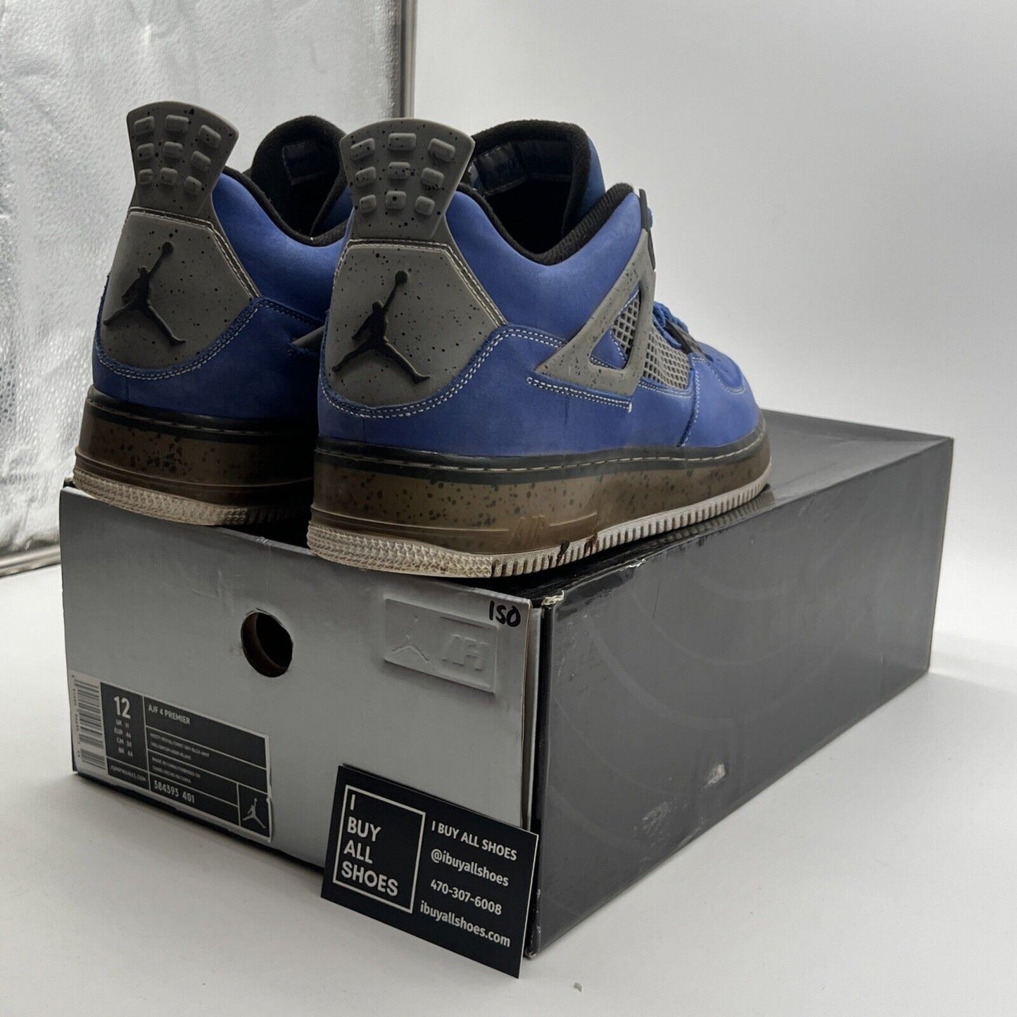 Size 12 - Air Jordan Fusion 4 Premier Varsity Royal Cement (384393-401)