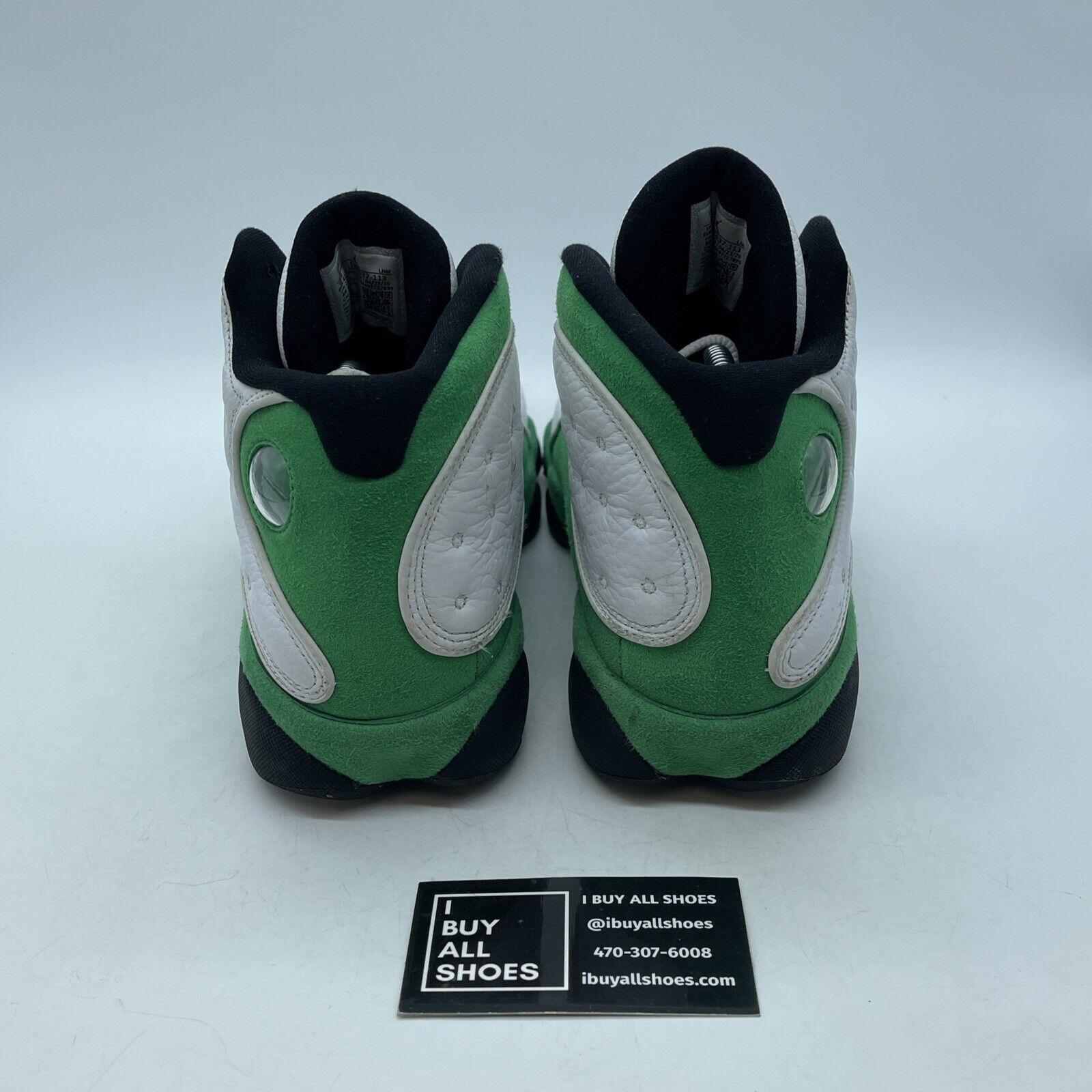 Size 9 - Jordan 13 Retro Lucky Green Black White Suede Leather (DB6537-113)