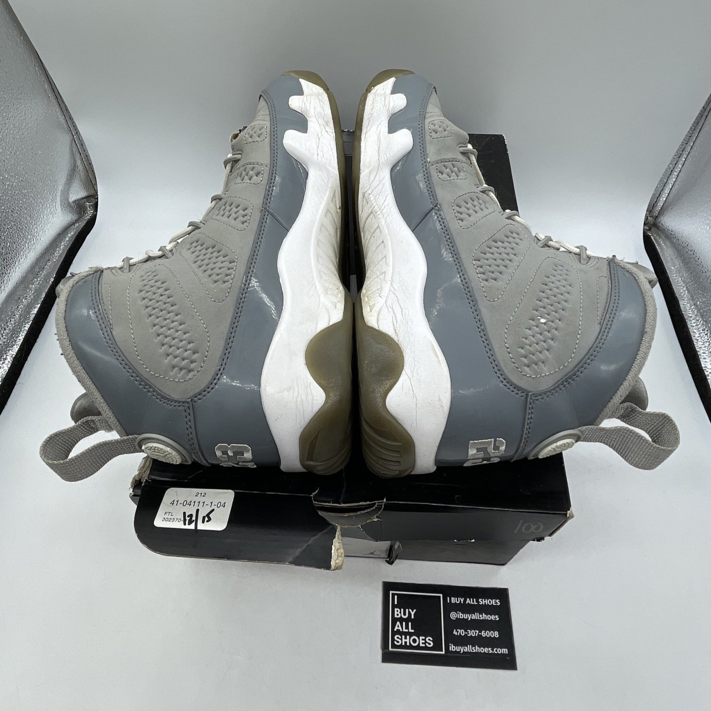 Size 9 - Air Jordan 9 Retro 2012 Cool Grey (302370-015)