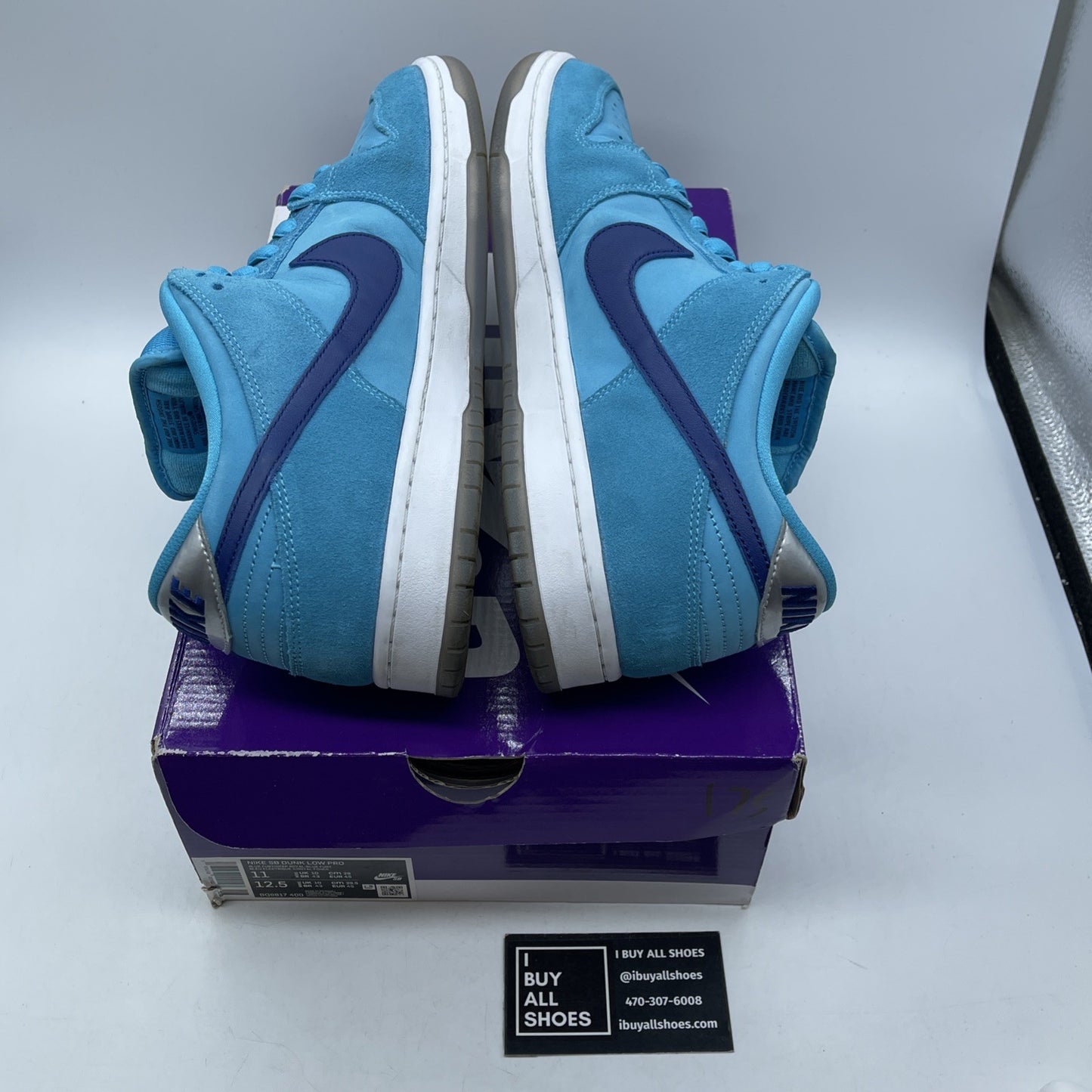 Size 11 - Nike Dunk SB Low Blue Fury Silver Suede (BQ6817-400)
