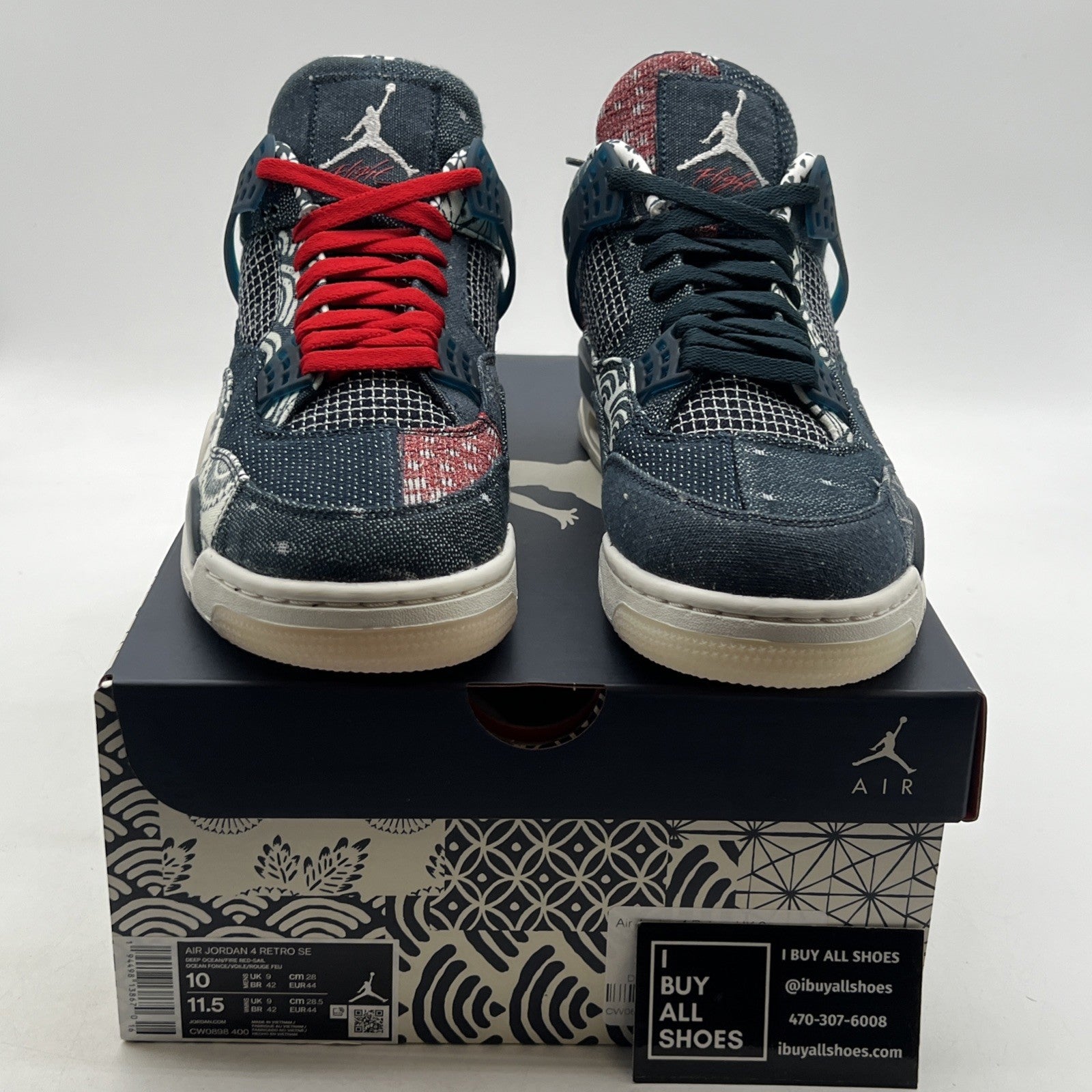 Size 10 - Air Jordan 4 Retro SE Sashiko (CW0898-400)